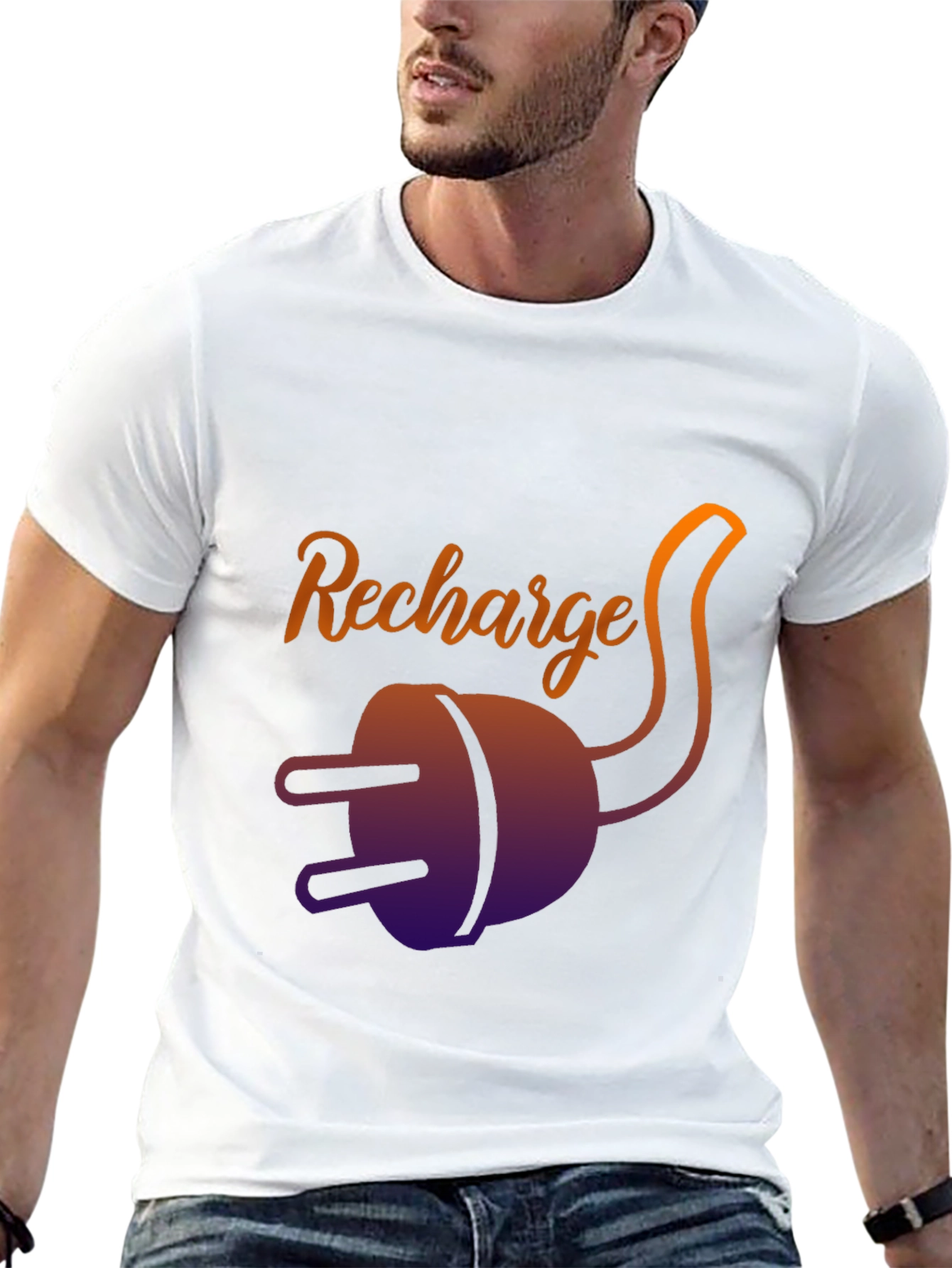 Recharge T-Shirt: Stylish Comfort in Black