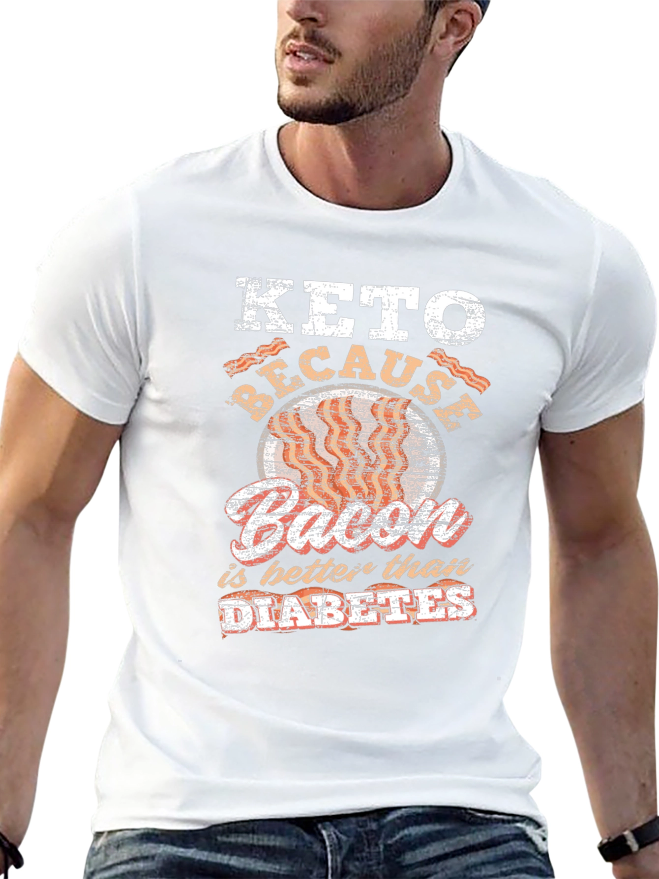 Keto Bacon Better Than Diabetes Graphic T-Shirt