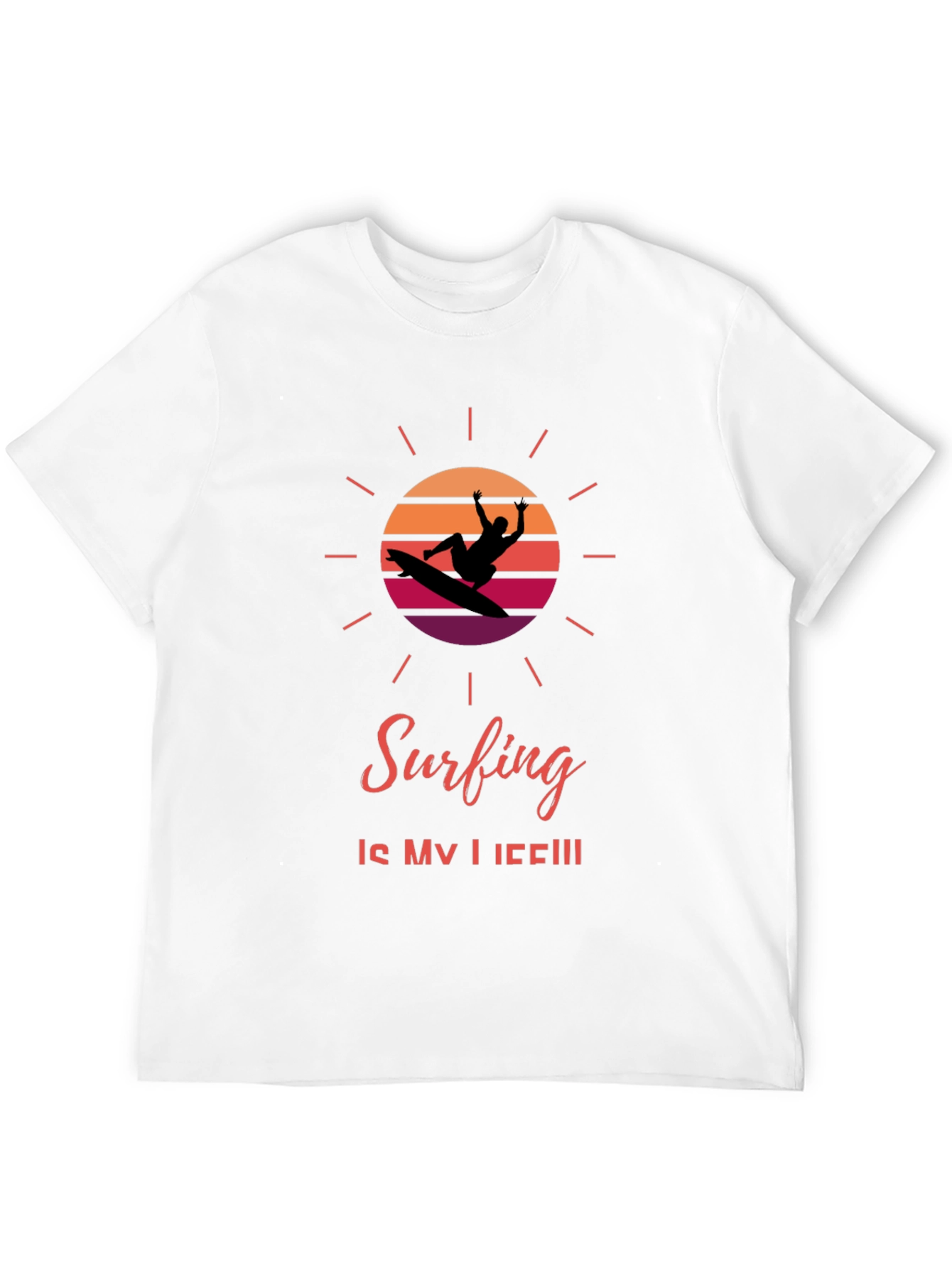 Surfing Is My Life Graphic T-Shirt