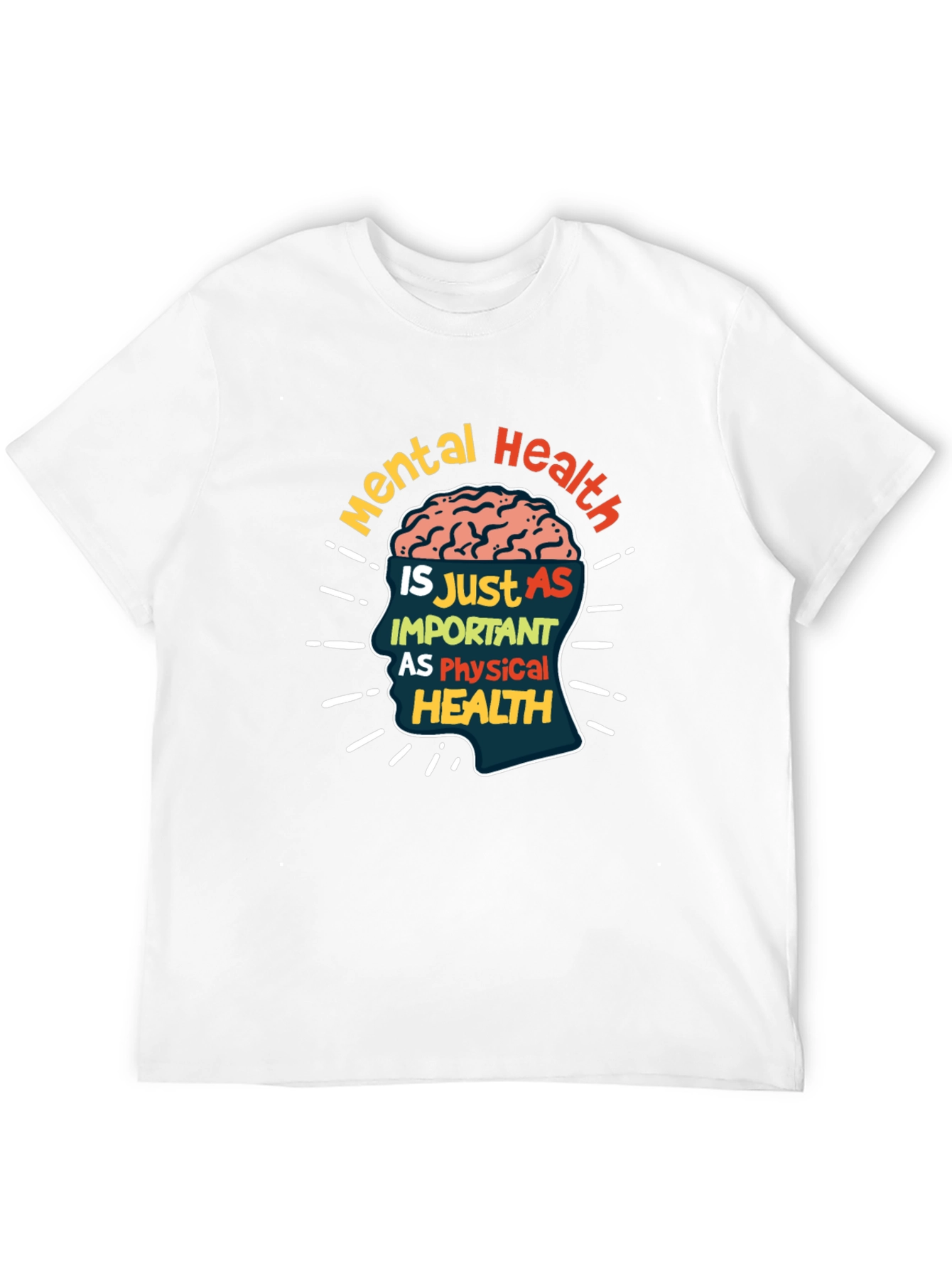 Mental Health Awareness T-Shirt: Brain Design