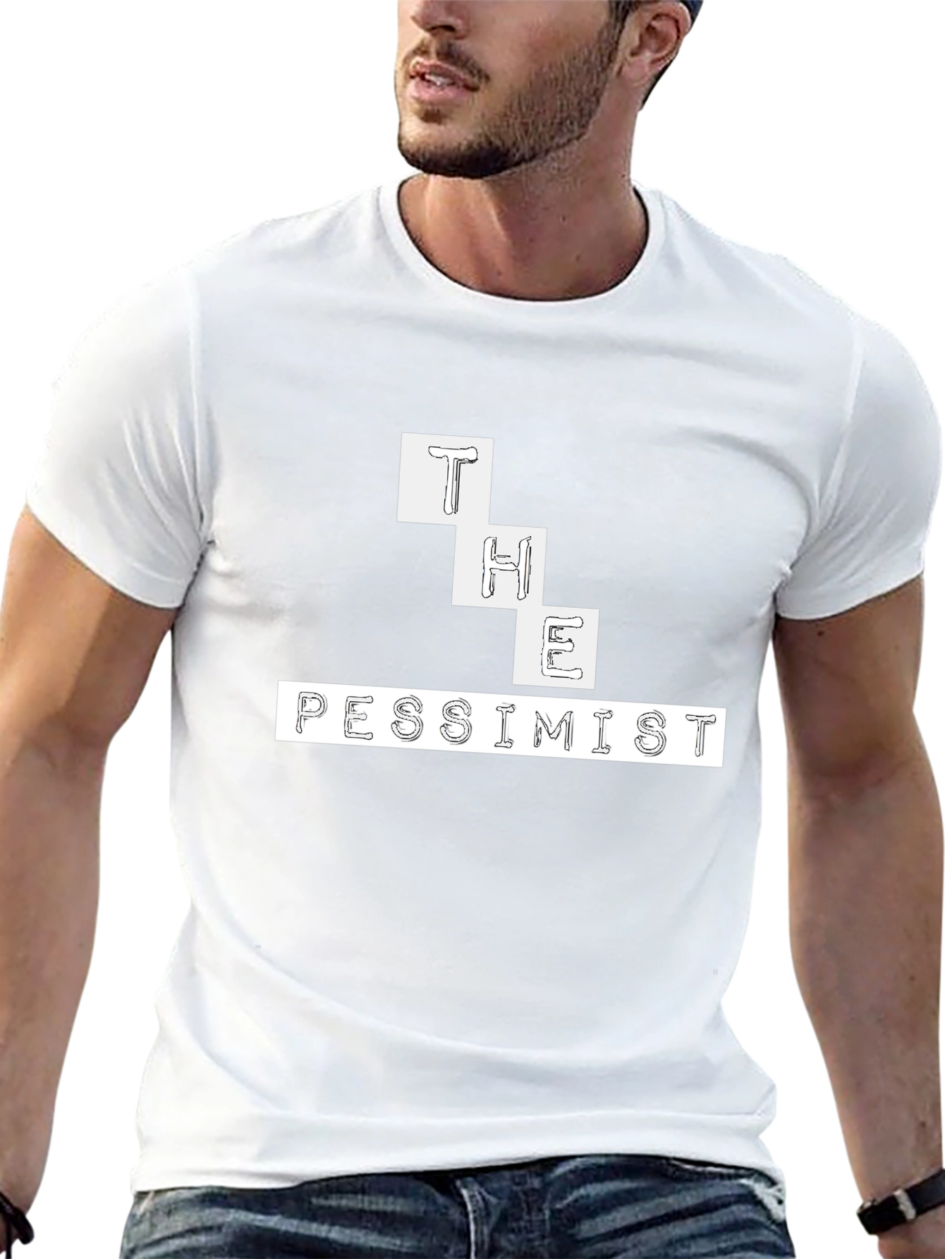 The Pessimist Graphic Tee - Black Cotton Casual Shirt