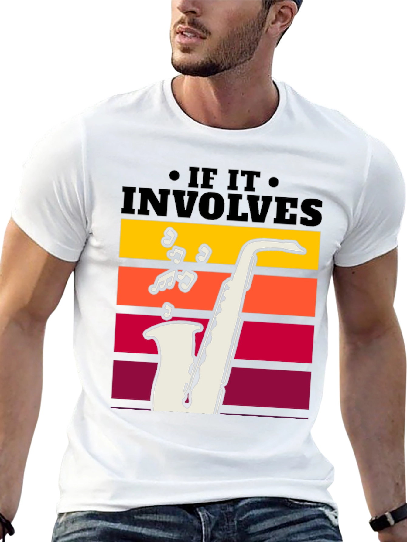 If It Involves Saxophone Black T-Shirt