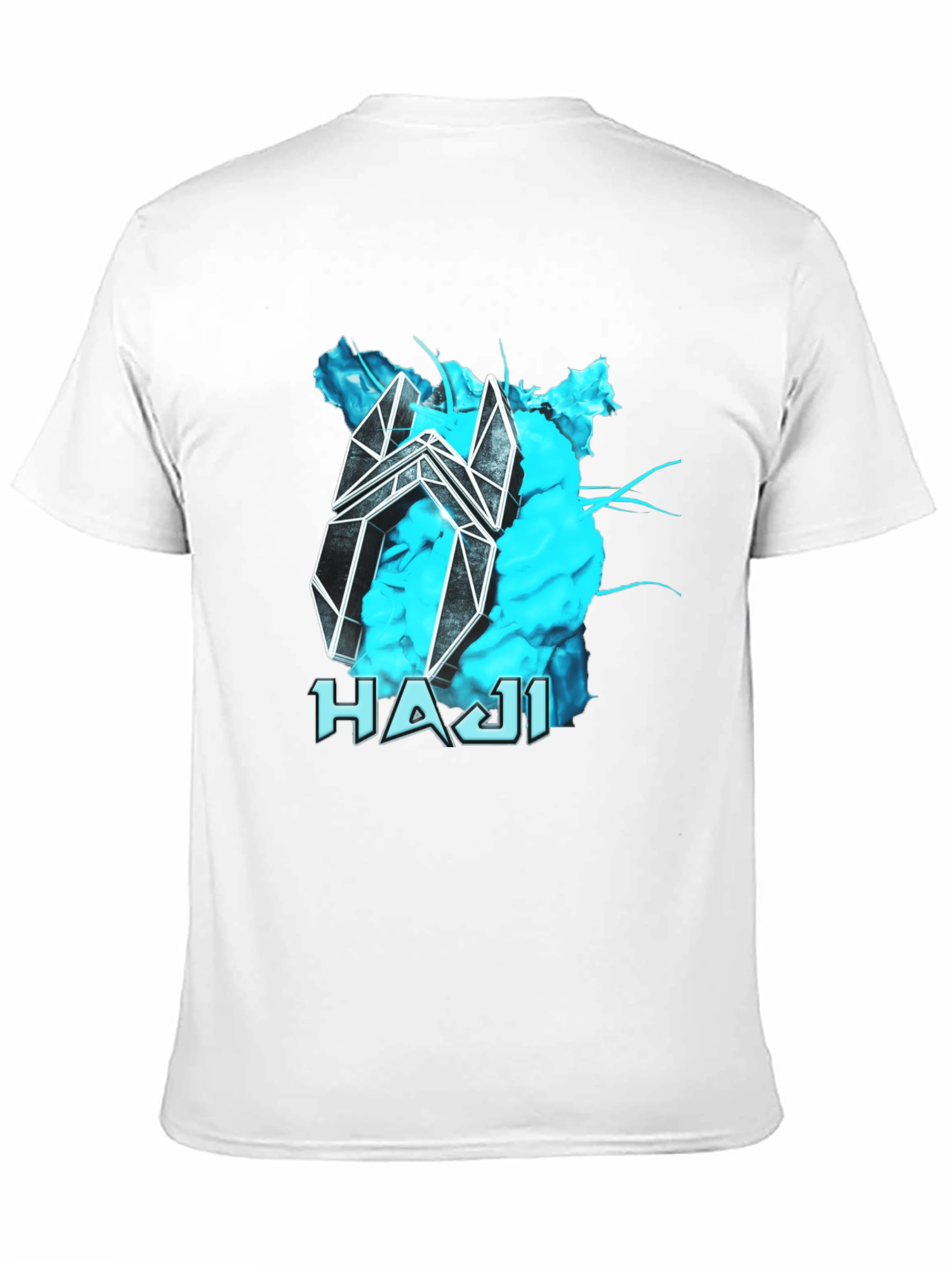 Abstract HAJI Graphic Black T-Shirt