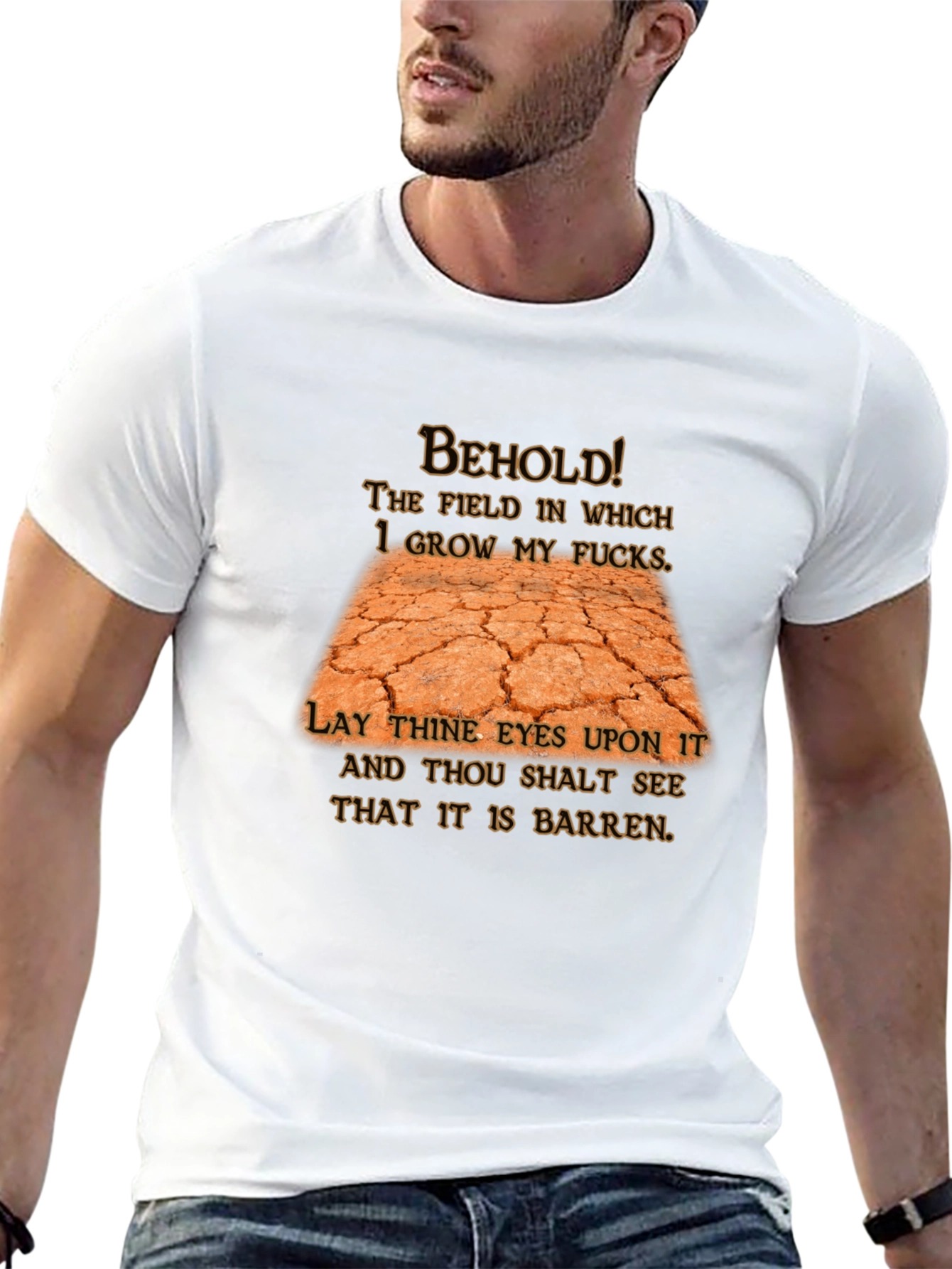 Barren Field Graphic Tee - Sarcastic Humor T-Shirt