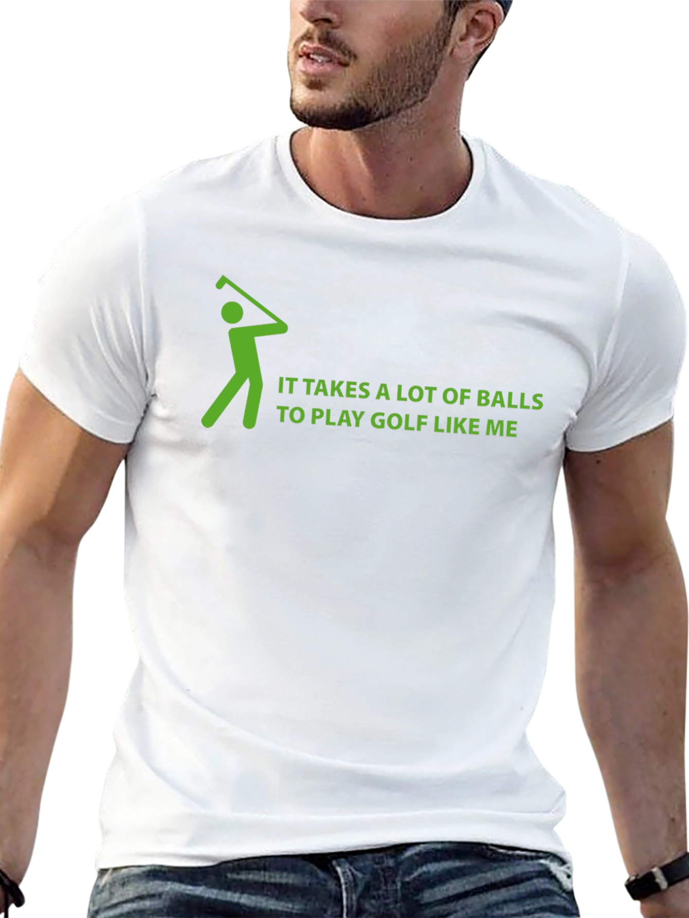Golf Humor T-Shirt: Takes a Lot of Balls