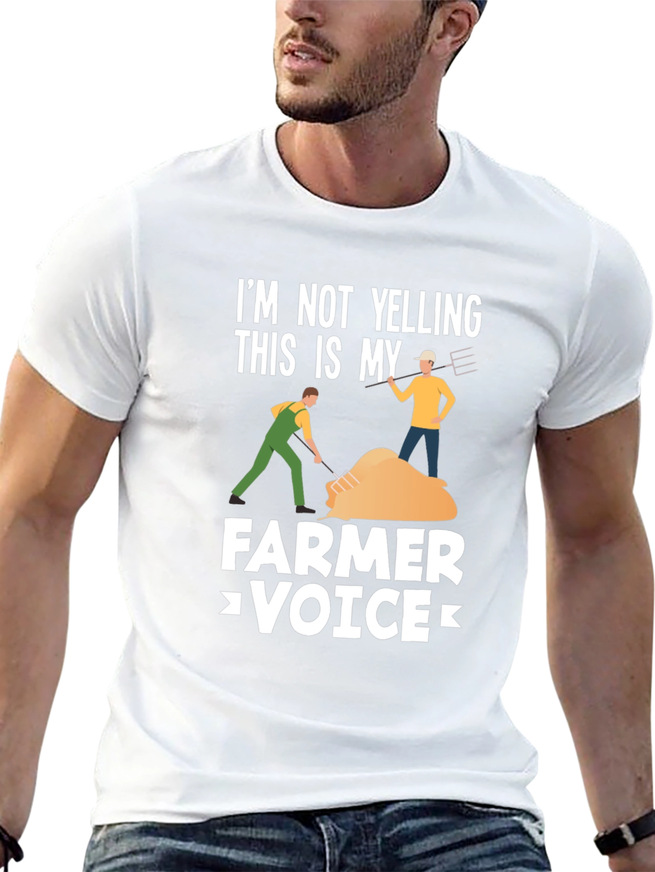 Farmer Voice T-Shirt - Novelty Graphic Tee