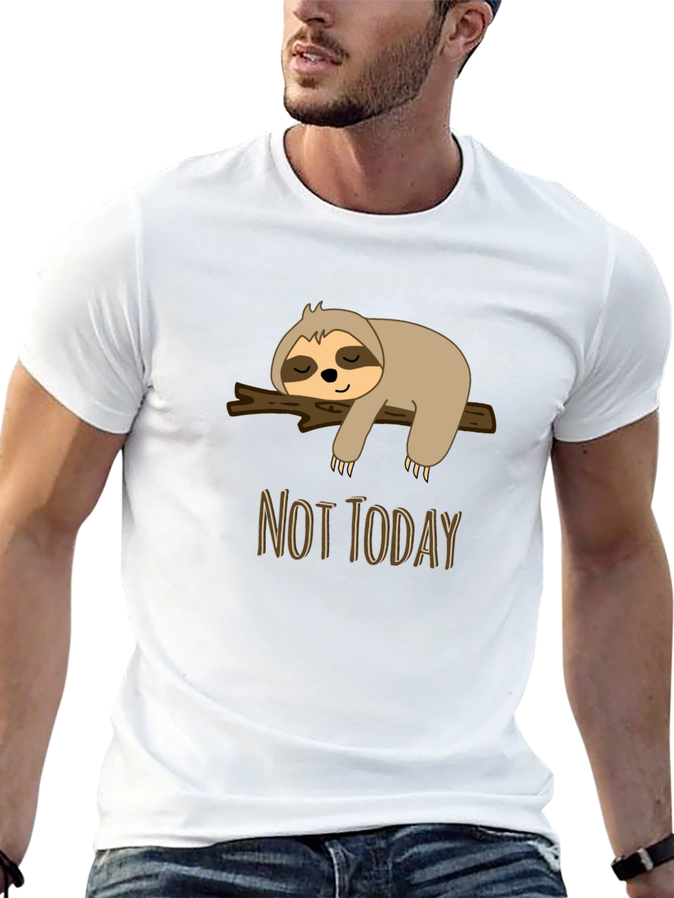 Sloth Not Today Graphic Tee - Relaxed Casual Wear