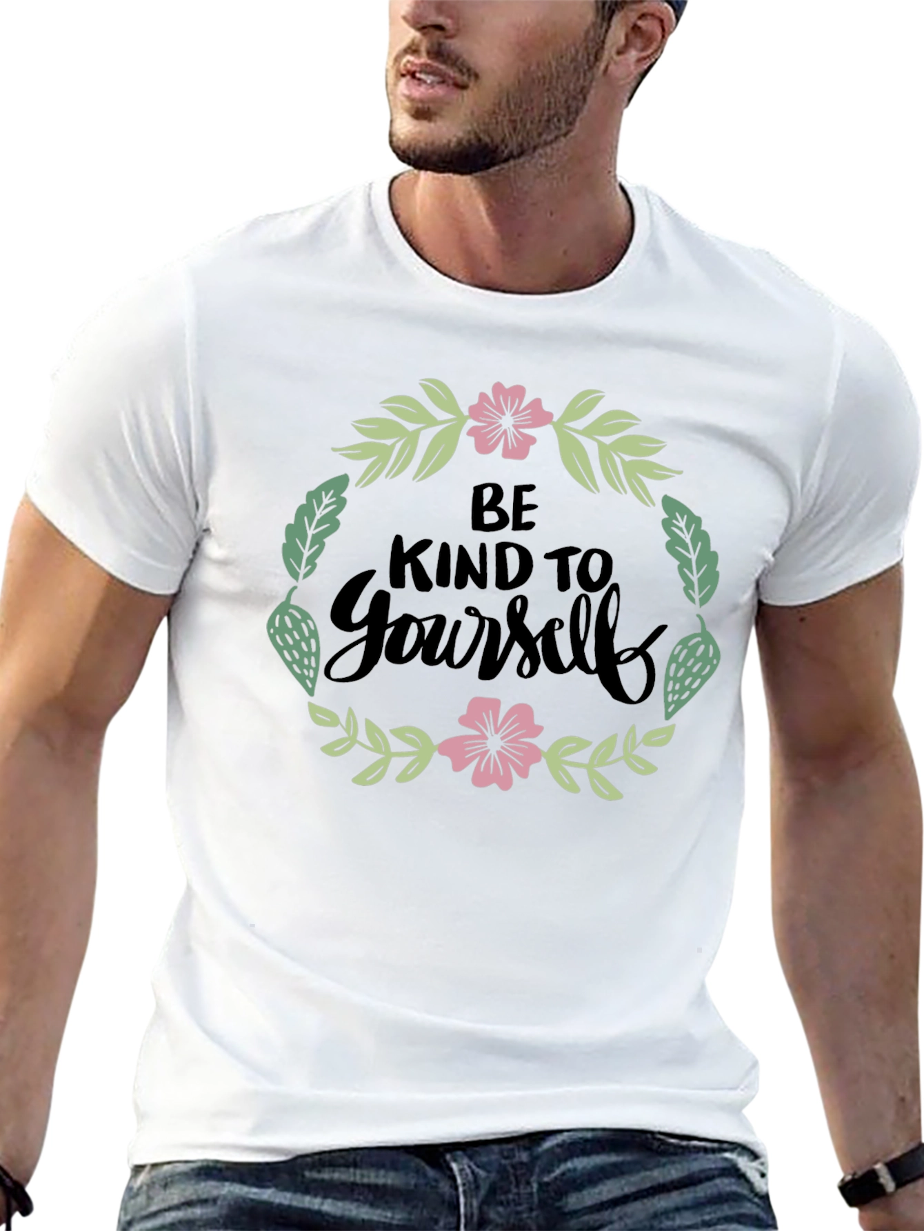 Be Kind to Yourself Floral Graphic T-Shirt