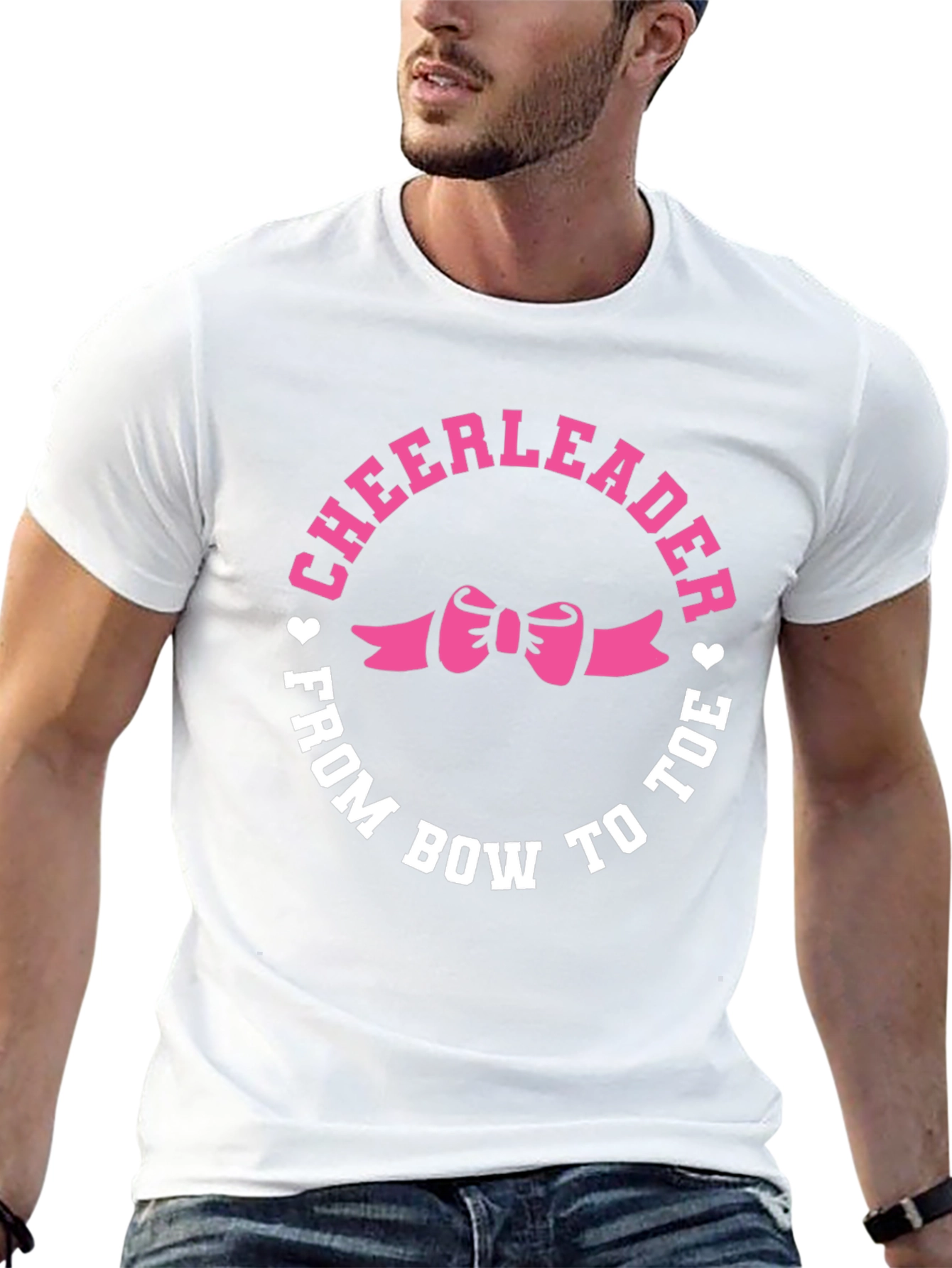 Cheerleader Bow to Toe Black T-Shirt