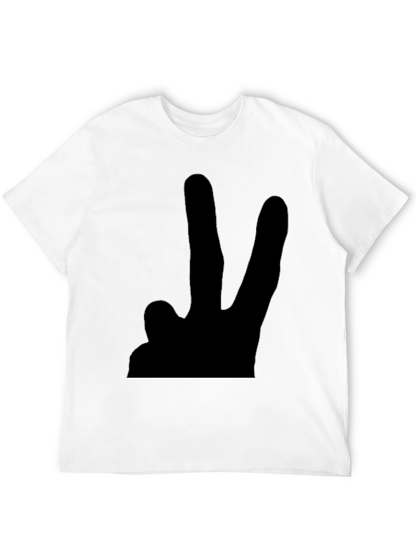 Peace Sign T-Shirt - Black Casual Tee