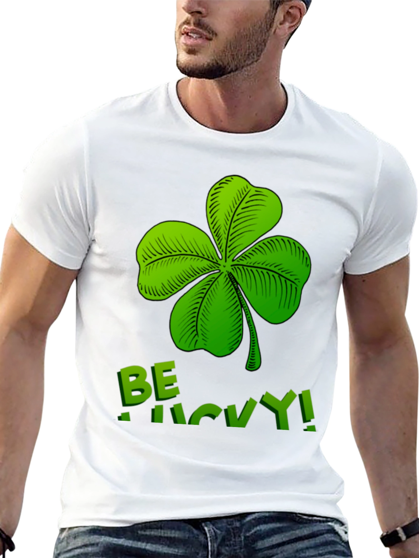 Be Lucky Shamrock Graphic T-Shirt