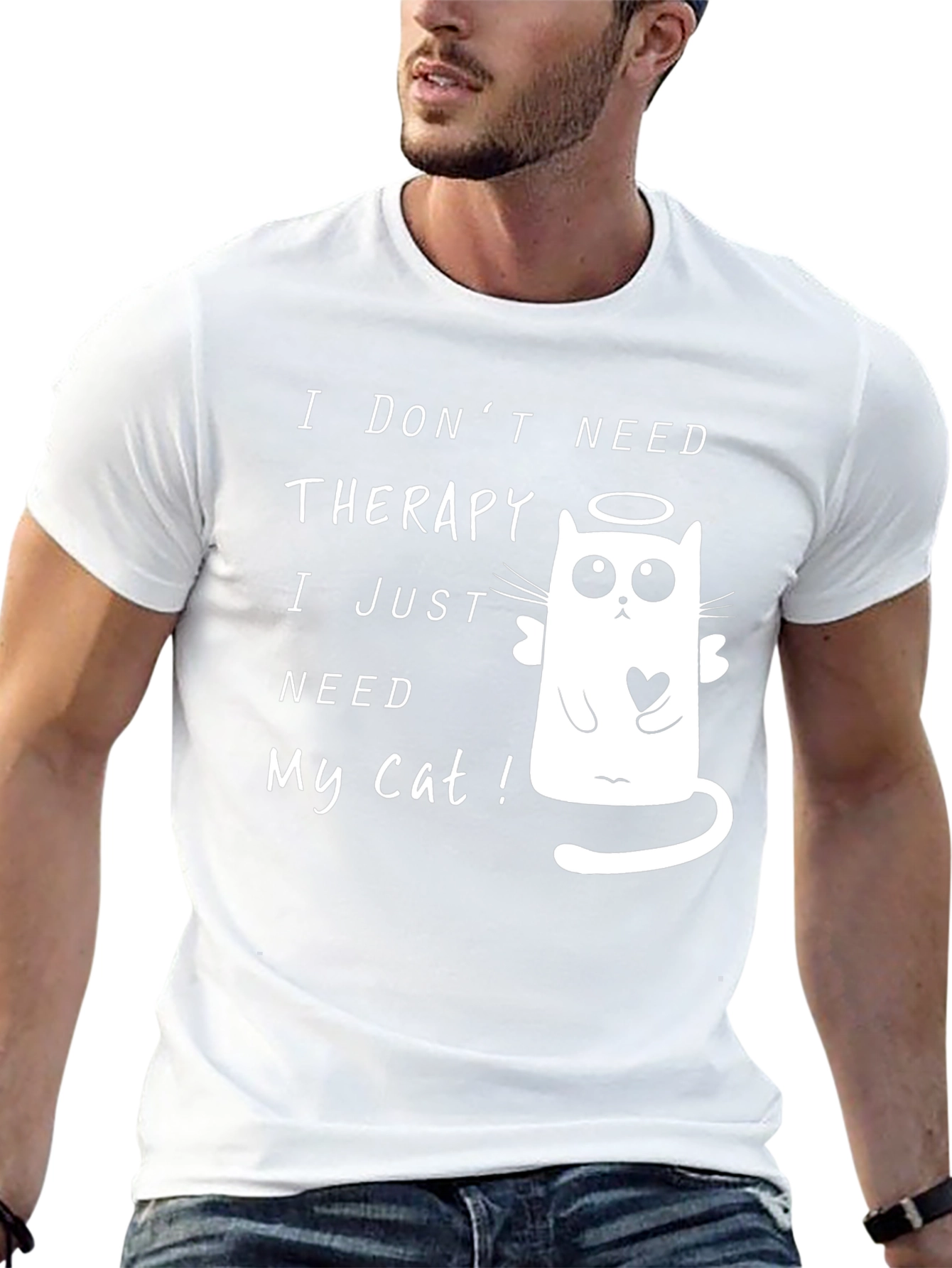 Funny Cat Lover T-Shirt - I Dont Need Therapy