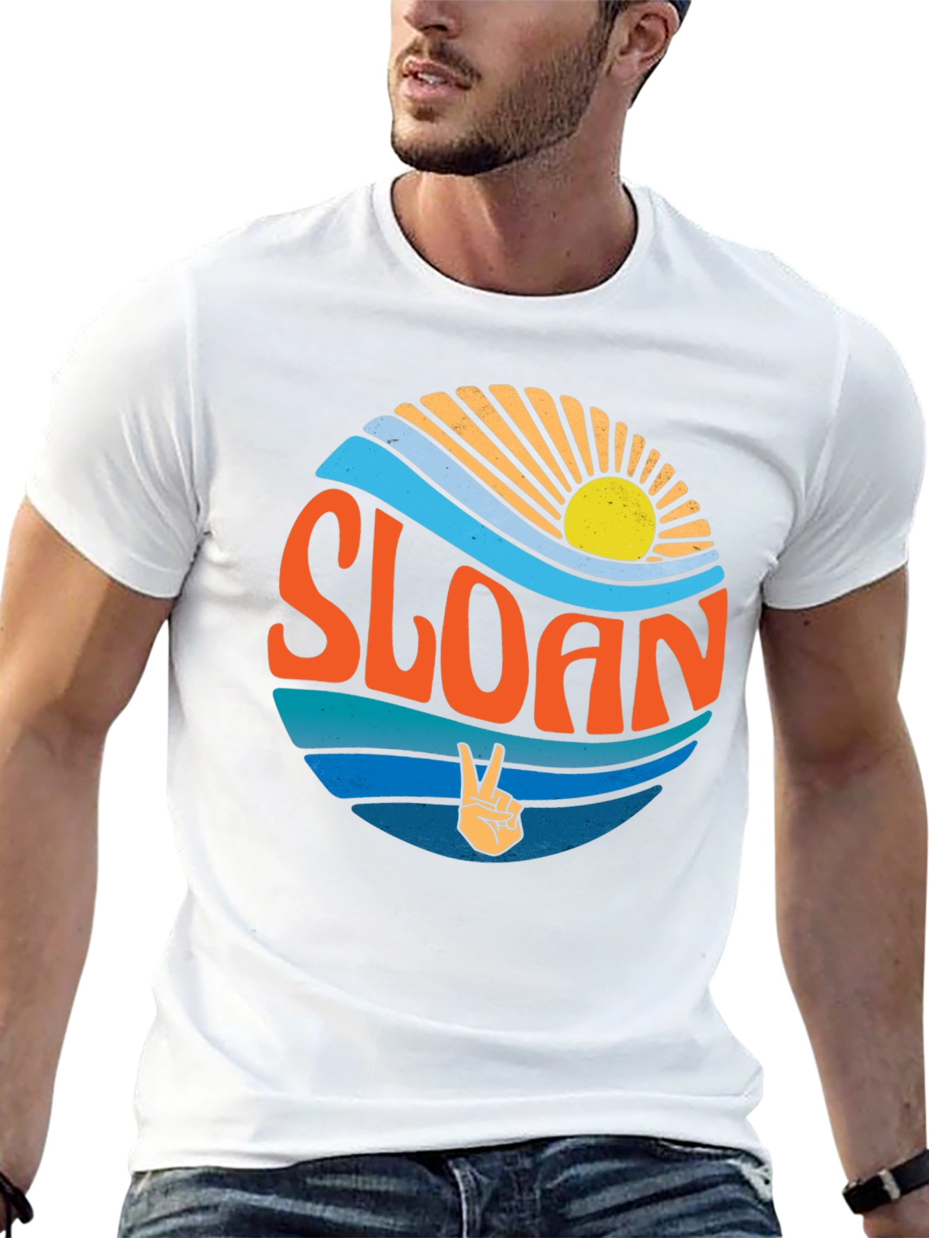 Retro Sloan Graphic Tee - Black Cotton Blend