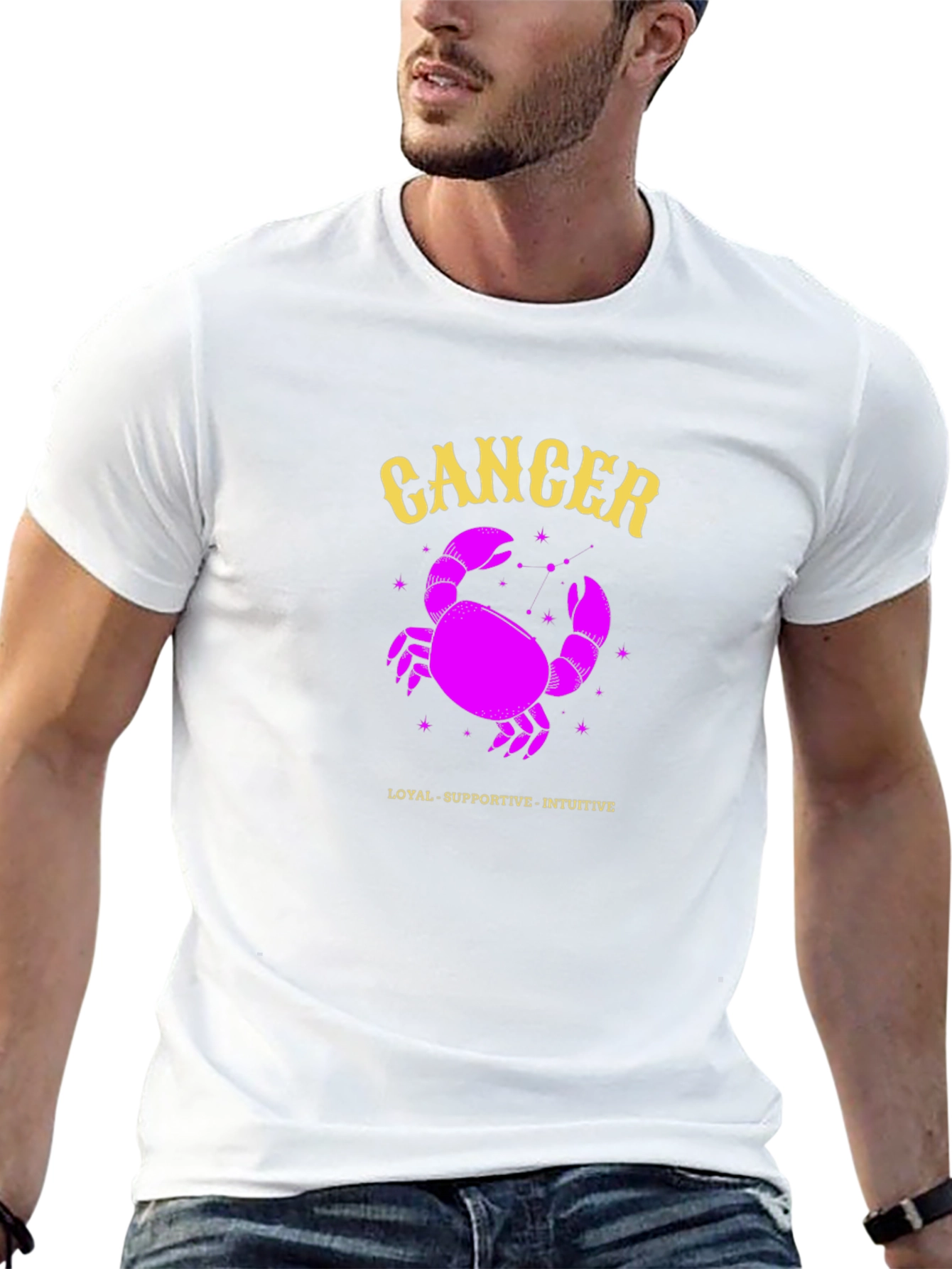 Cancer Zodiac Sign T-Shirt - Loyal Supportive Intuitive