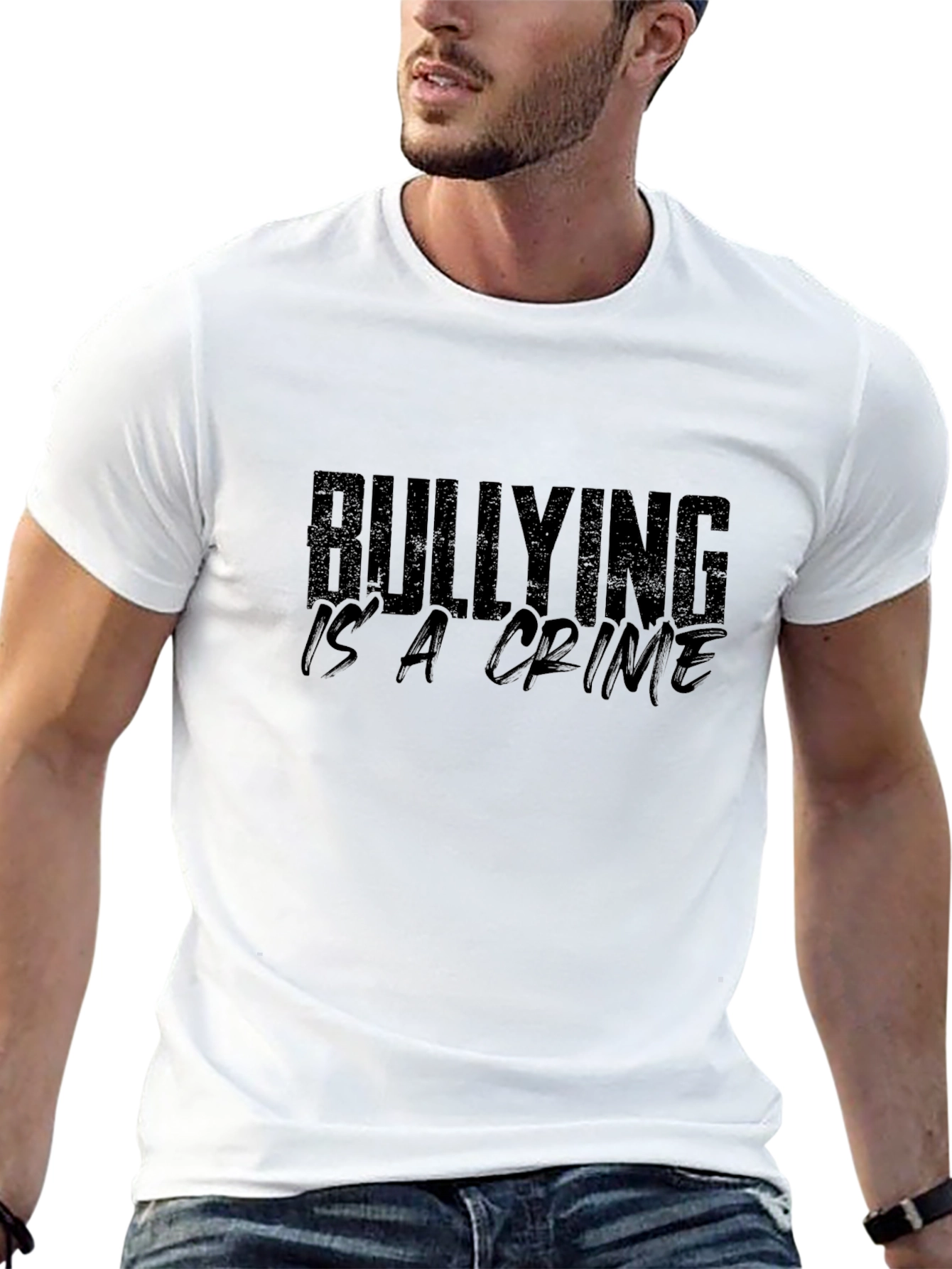 Bullying Is A Crime Black Graphic Tee
