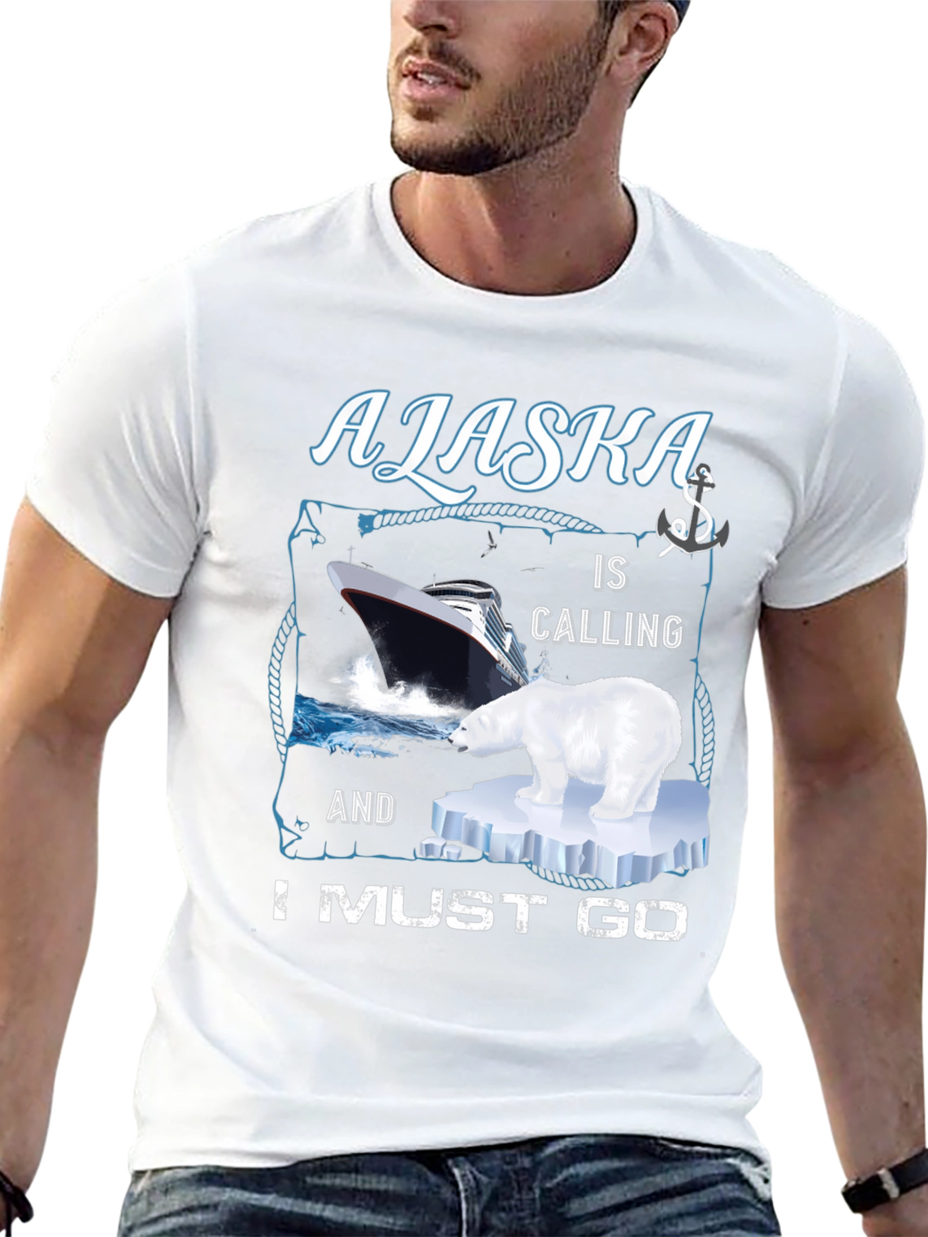Alaska Cruise T-Shirt: Polar Bear Ship Adventure
