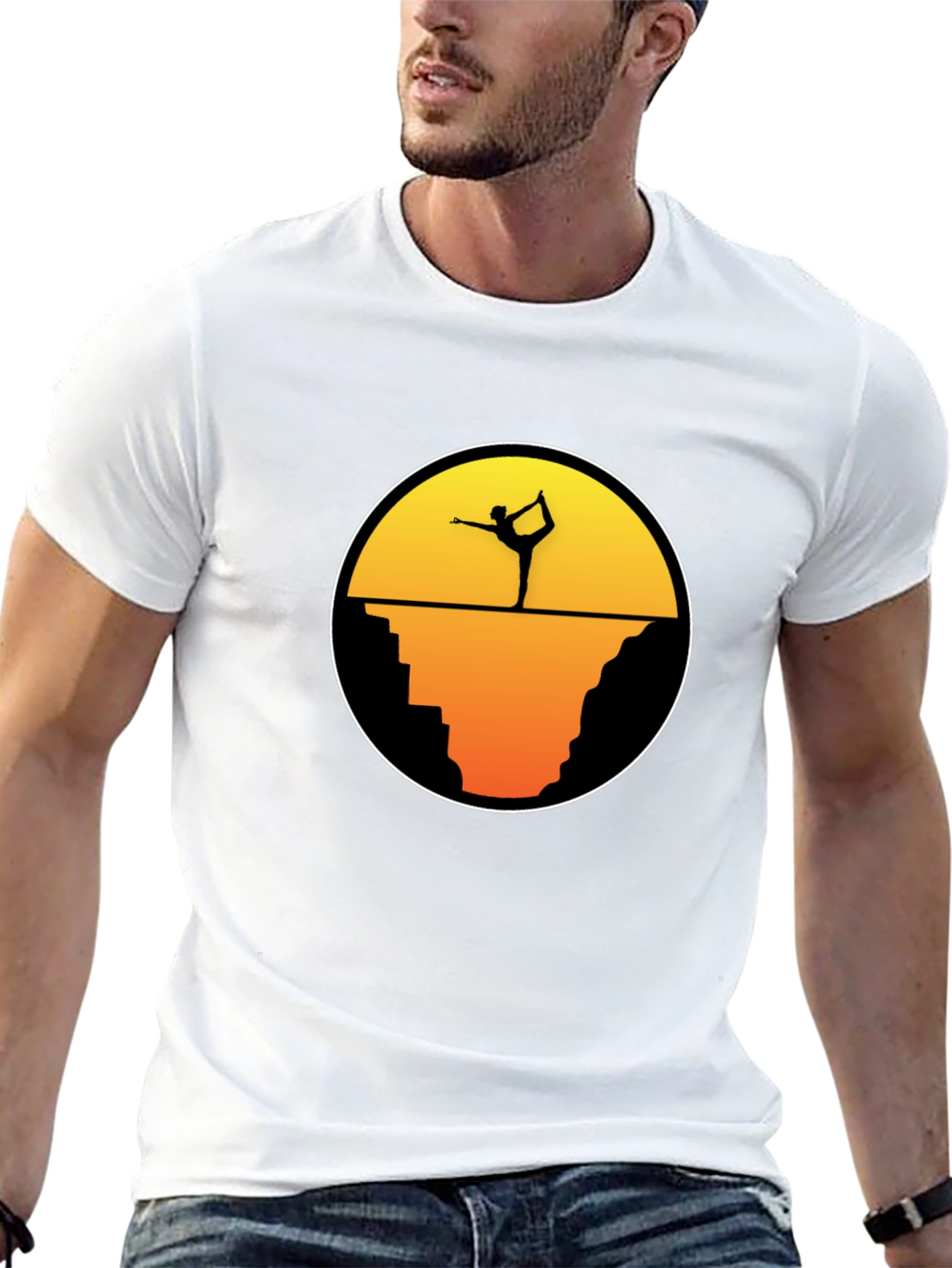 Yoga Silhouette T-Shirt - Nature Meditation Tee