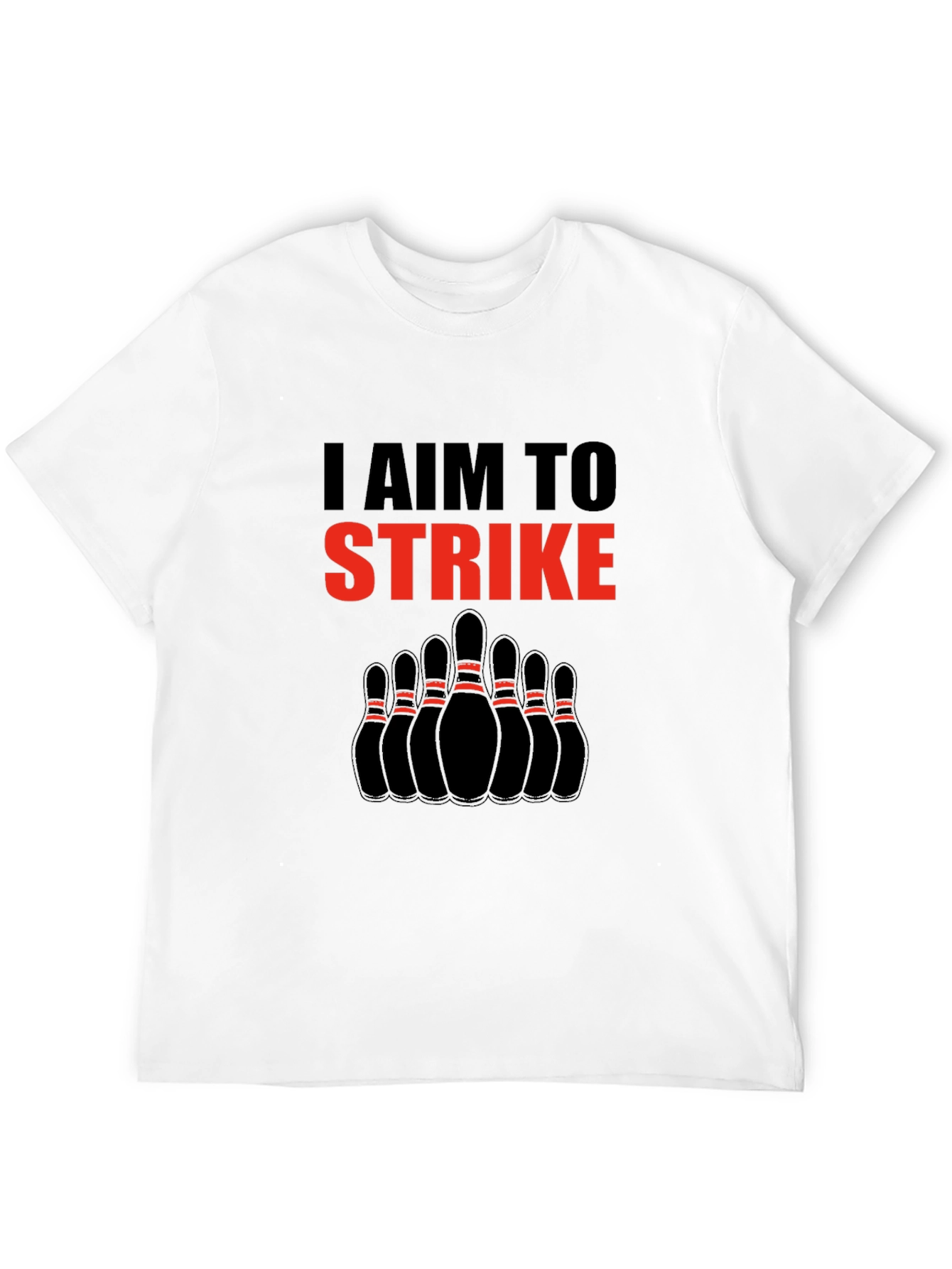 Bowling Strike Graphic Tee - Sporty Mens T-Shirt