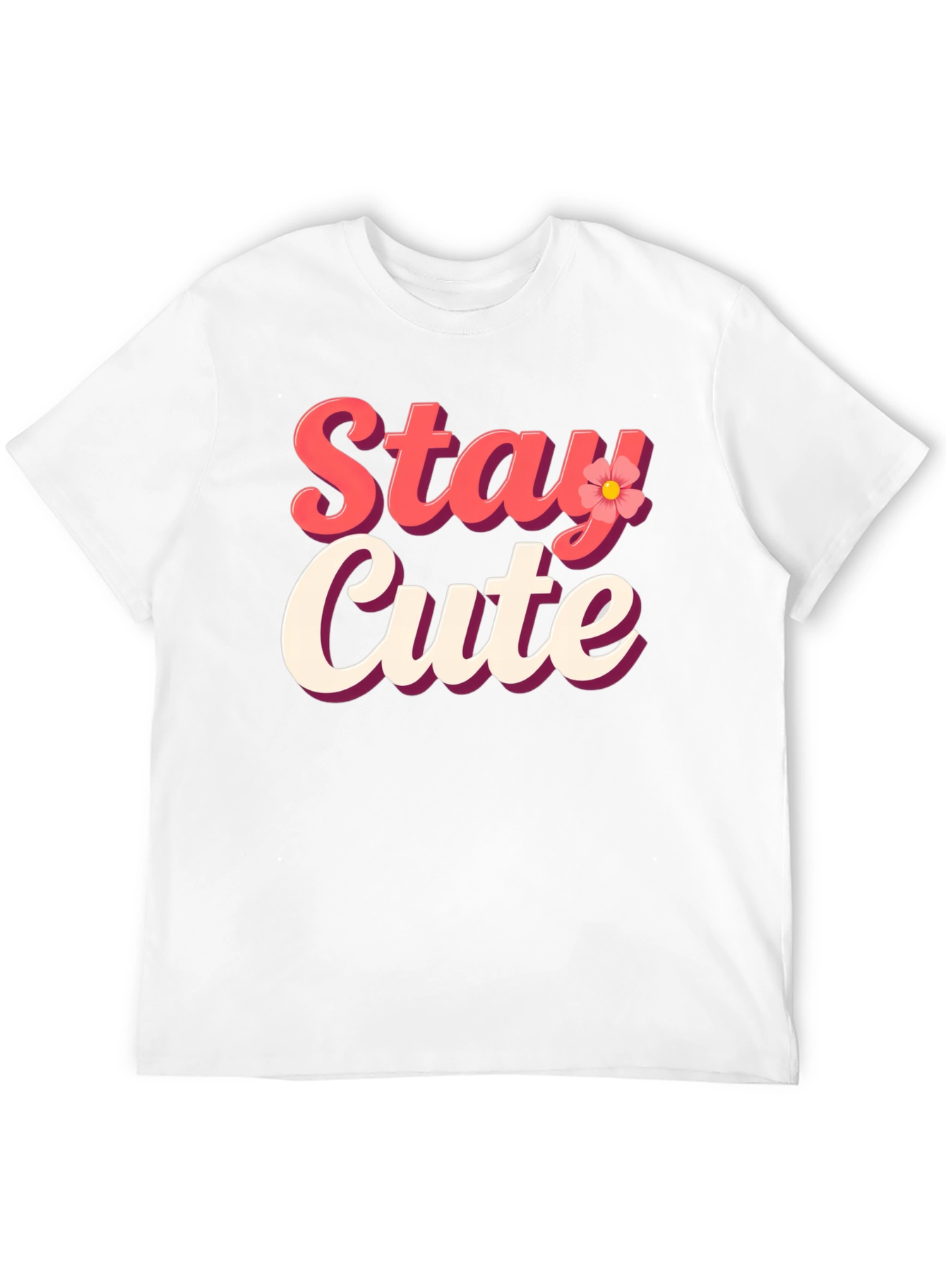 Stay Cute T-Shirt - Trendy Graphic Tee