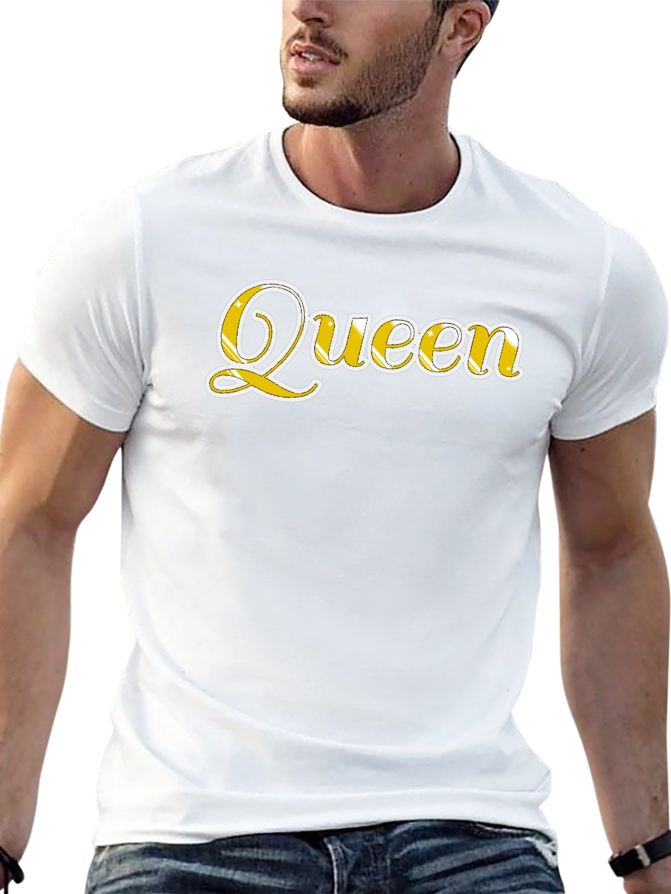 Queen Graphic Tee - Black Cotton Blend