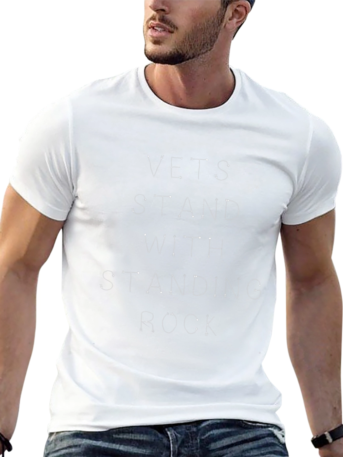 Vets Stand With Standing Rock Black Tee