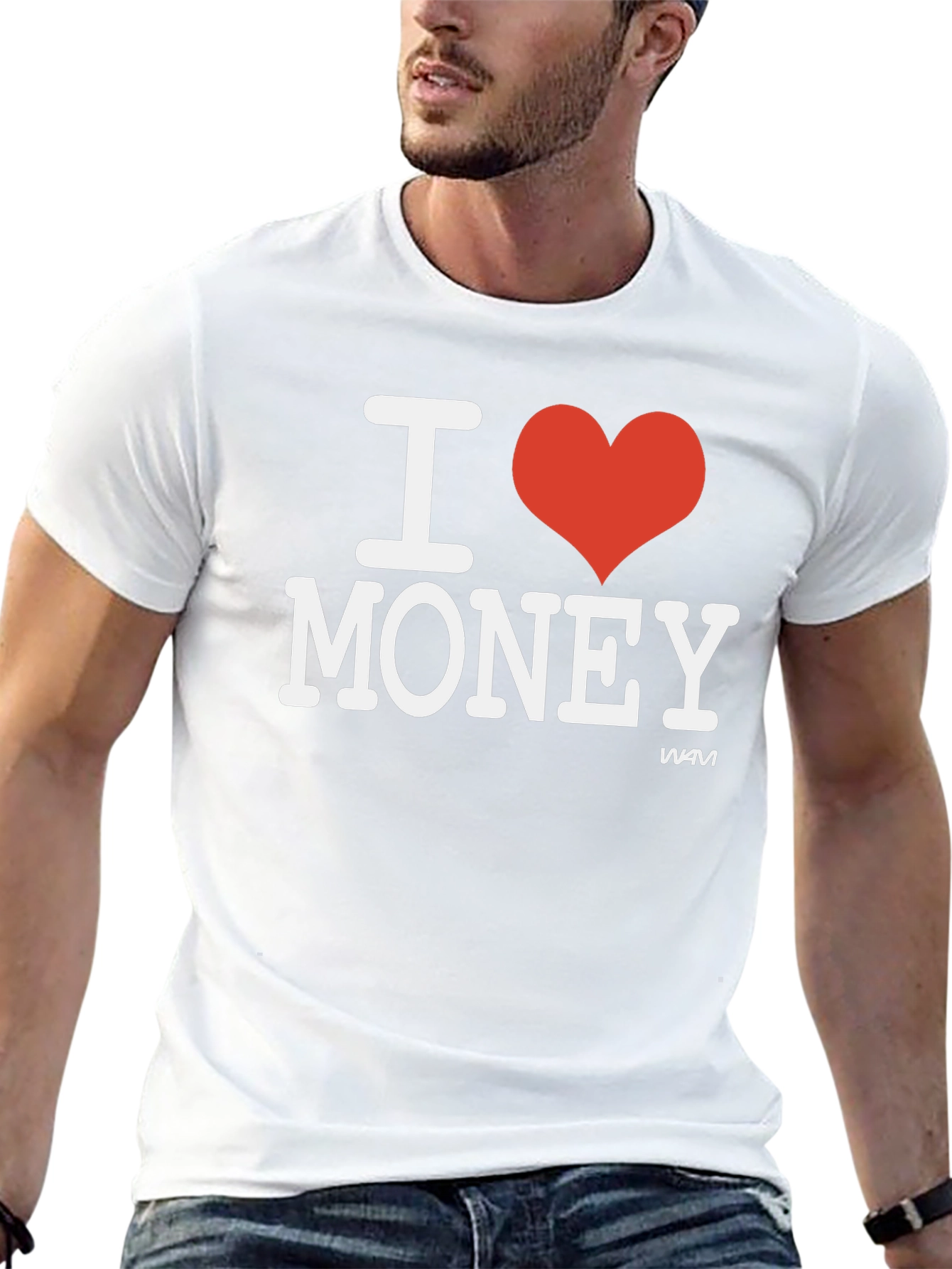 I Heart Money Graphic Tee - Black Cotton Shirt
