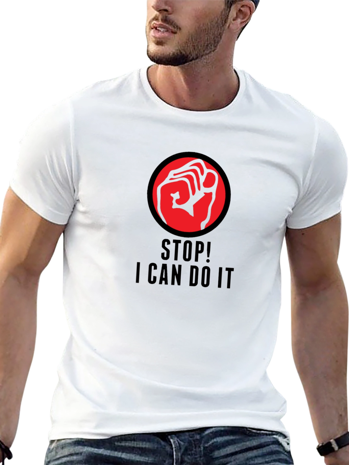 Empowered Black T-Shirt with Fist Graphic