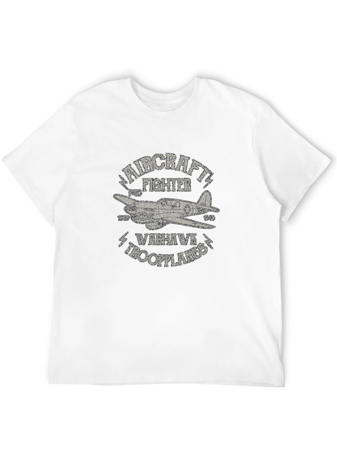 Warhawk Troopplanes Aircraft Fighter Graphic T-Shirt