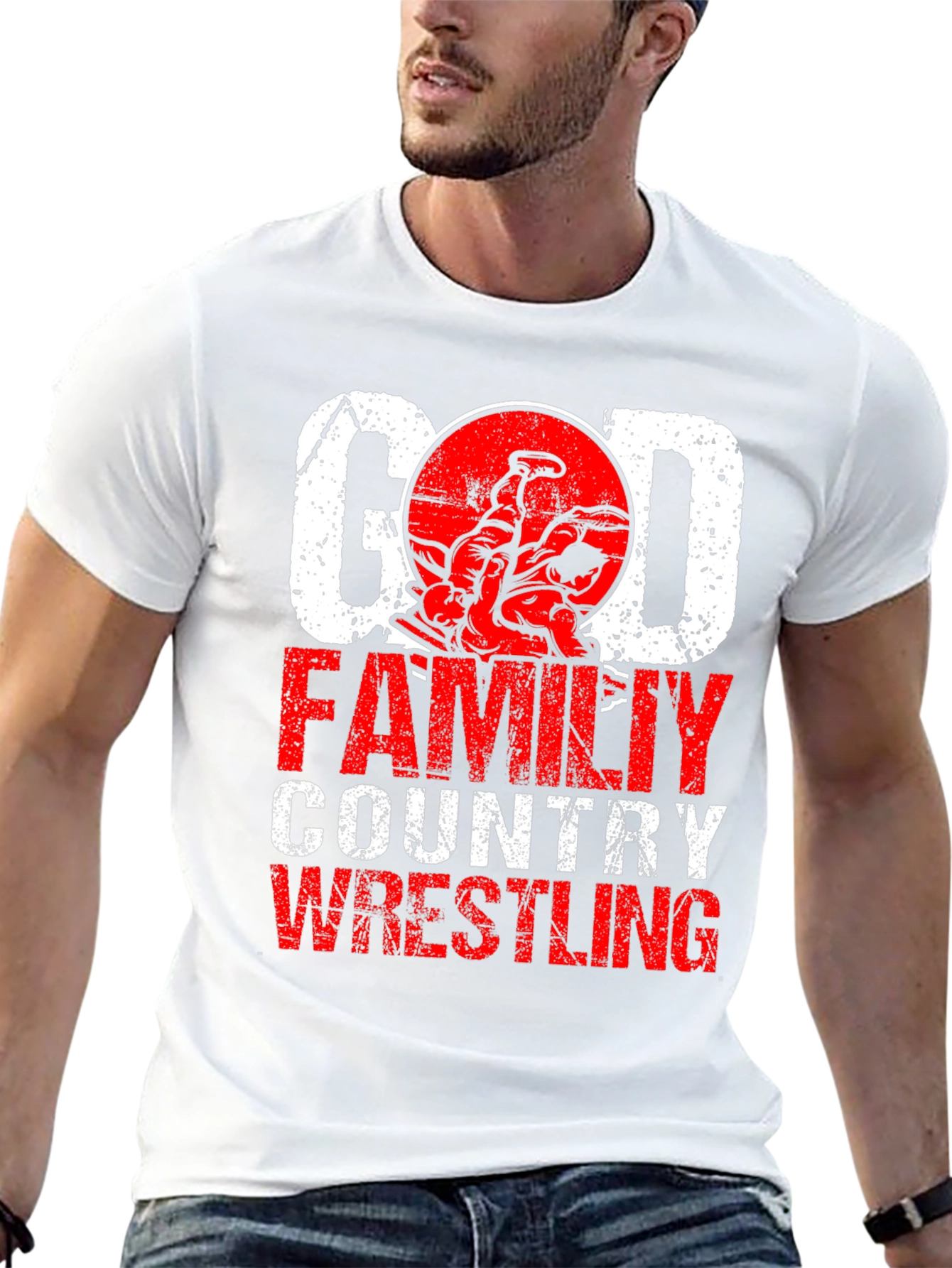 God Family Country Wrestling Graphic Tee