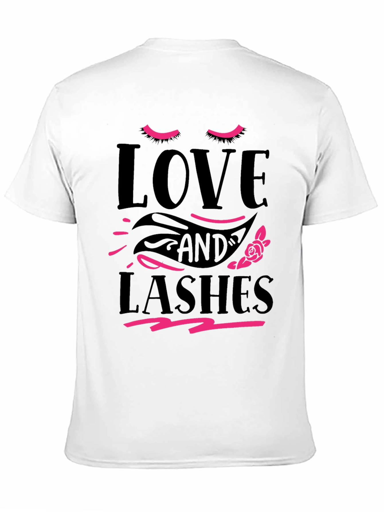 Love and Lashes Black Graphic Tee