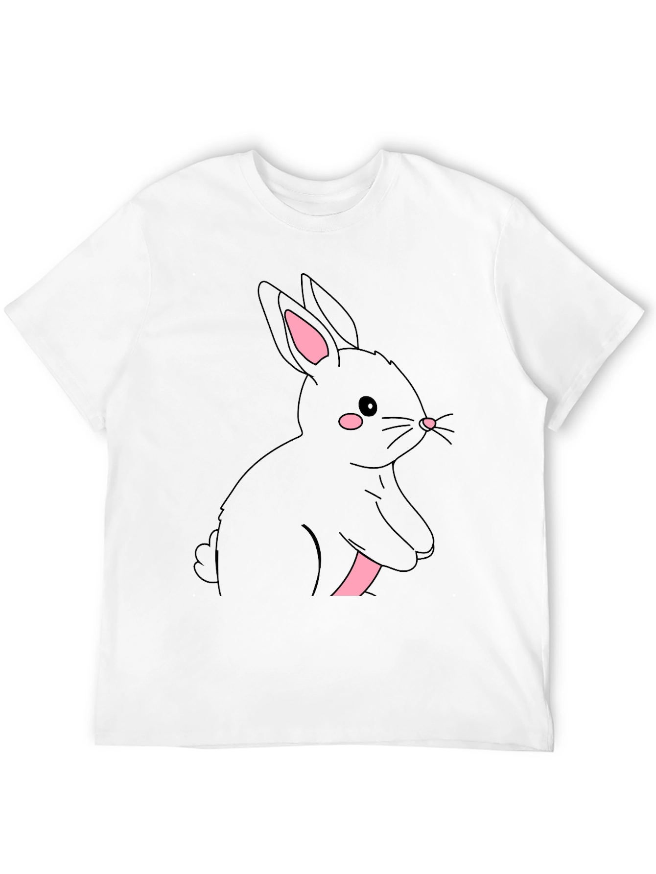 Black Rabbit Graphic Tee - Cute & Stylish