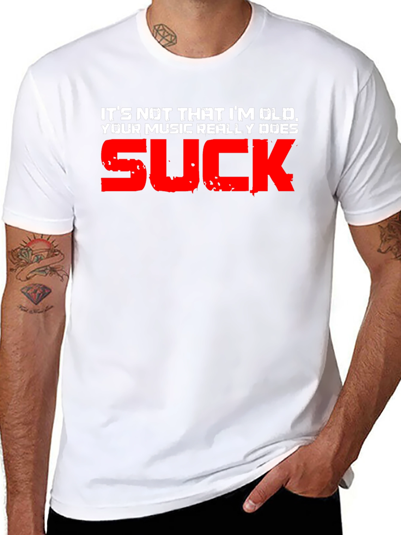 Funny Music Sucks T-Shirt - Old But Cool!