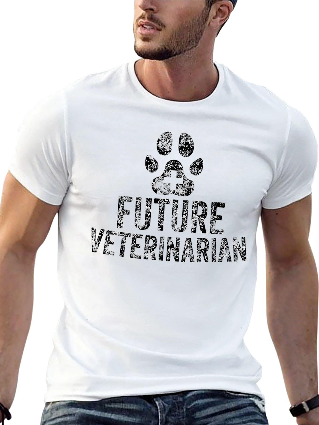 Future Veterinarian T-Shirt - Paw Print Design