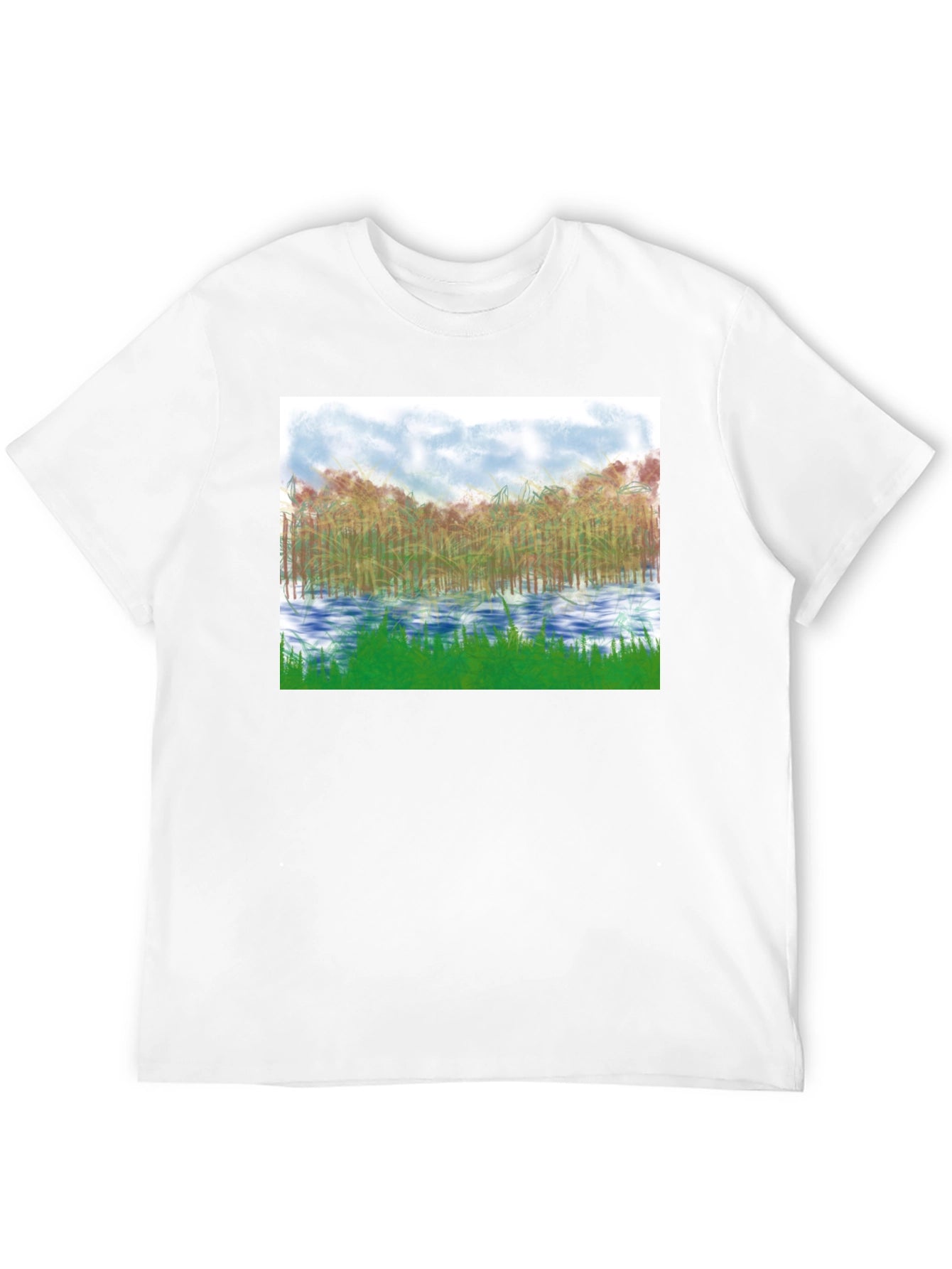 Nature Scene Graphic Tee - Black