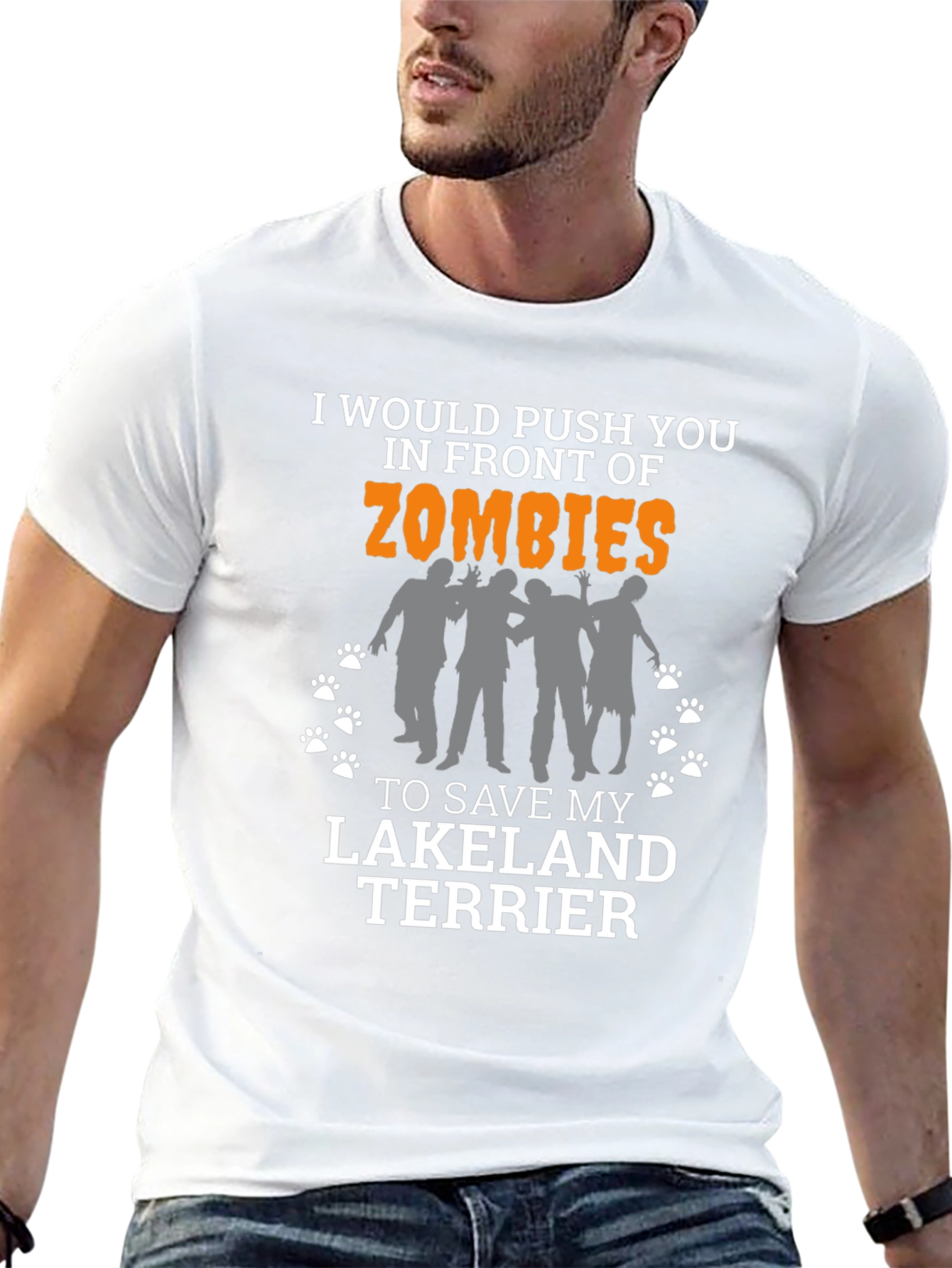 Zombie Lakeland Terrier Novelty T-Shirt