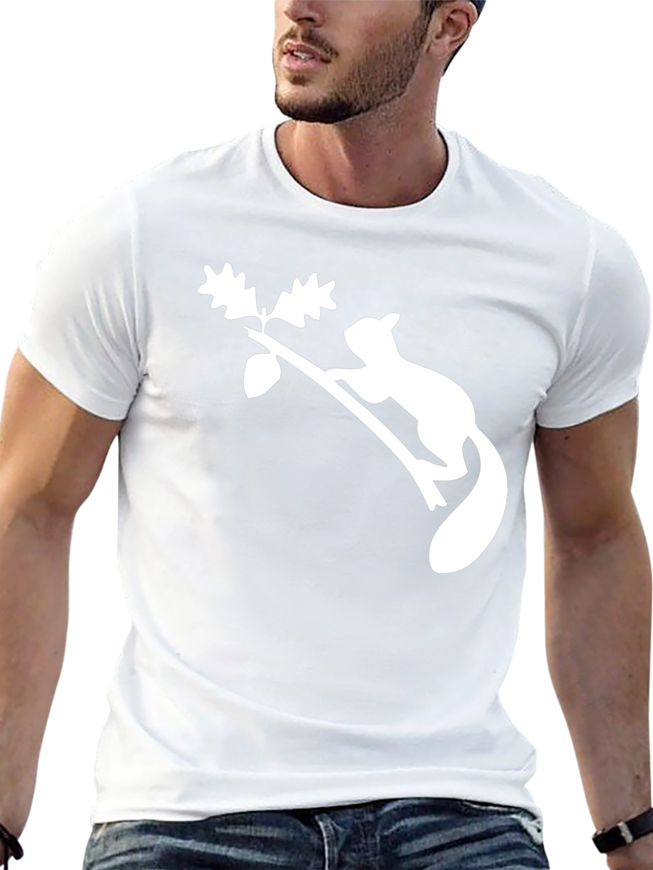 Squirrel on Oak Branch Graphic Tee