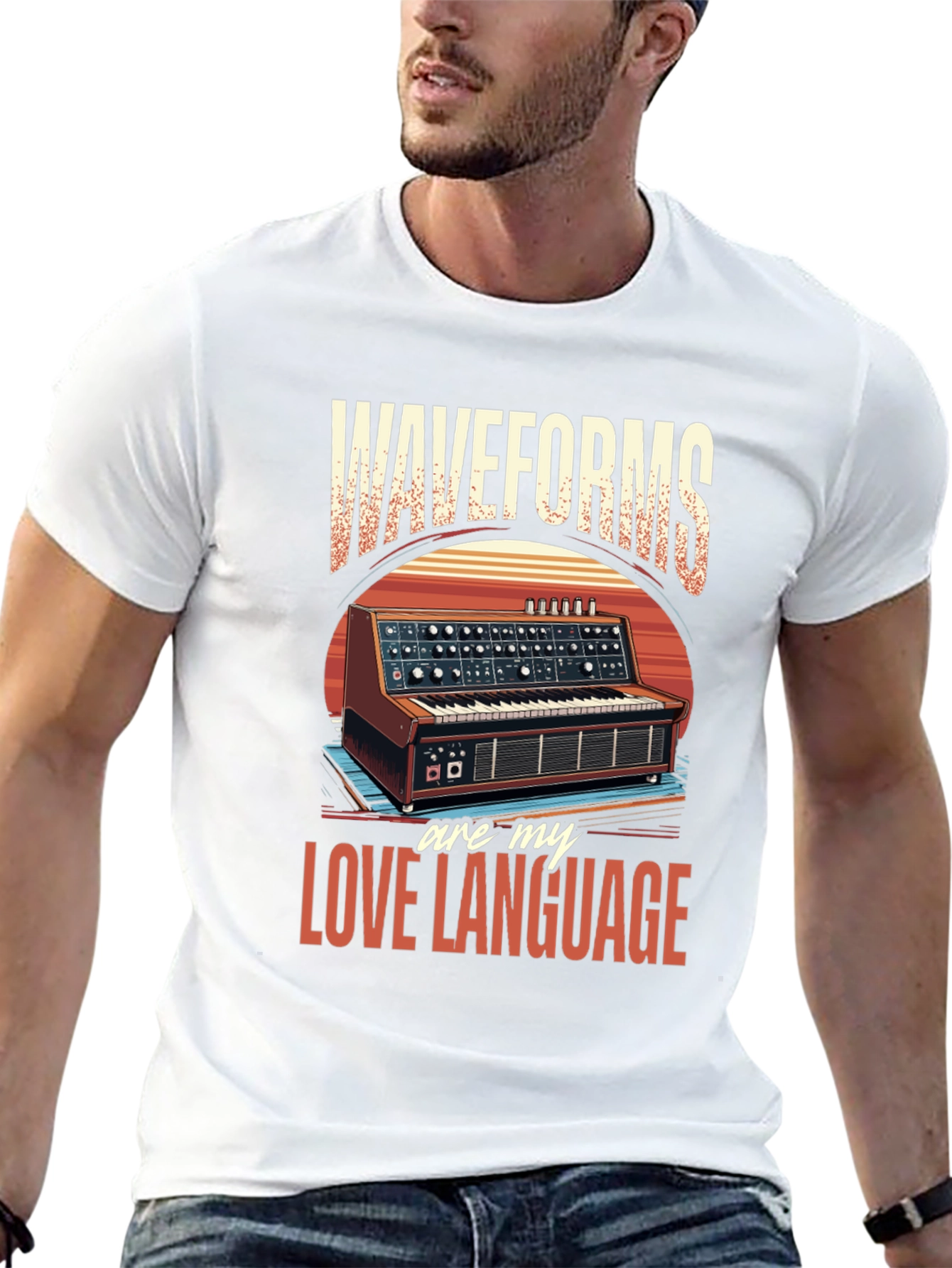 Waveforms Love Language T-Shirt - Music Synth Tee