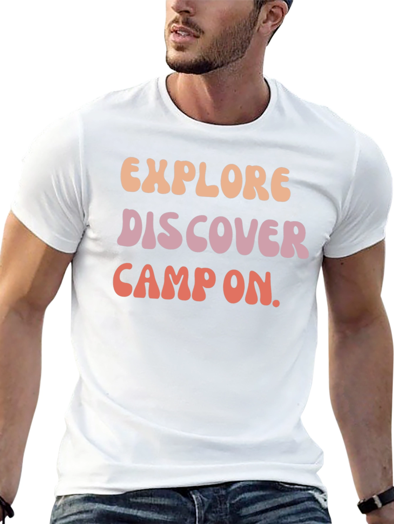 Explore Discover Camp On Graphic Tee