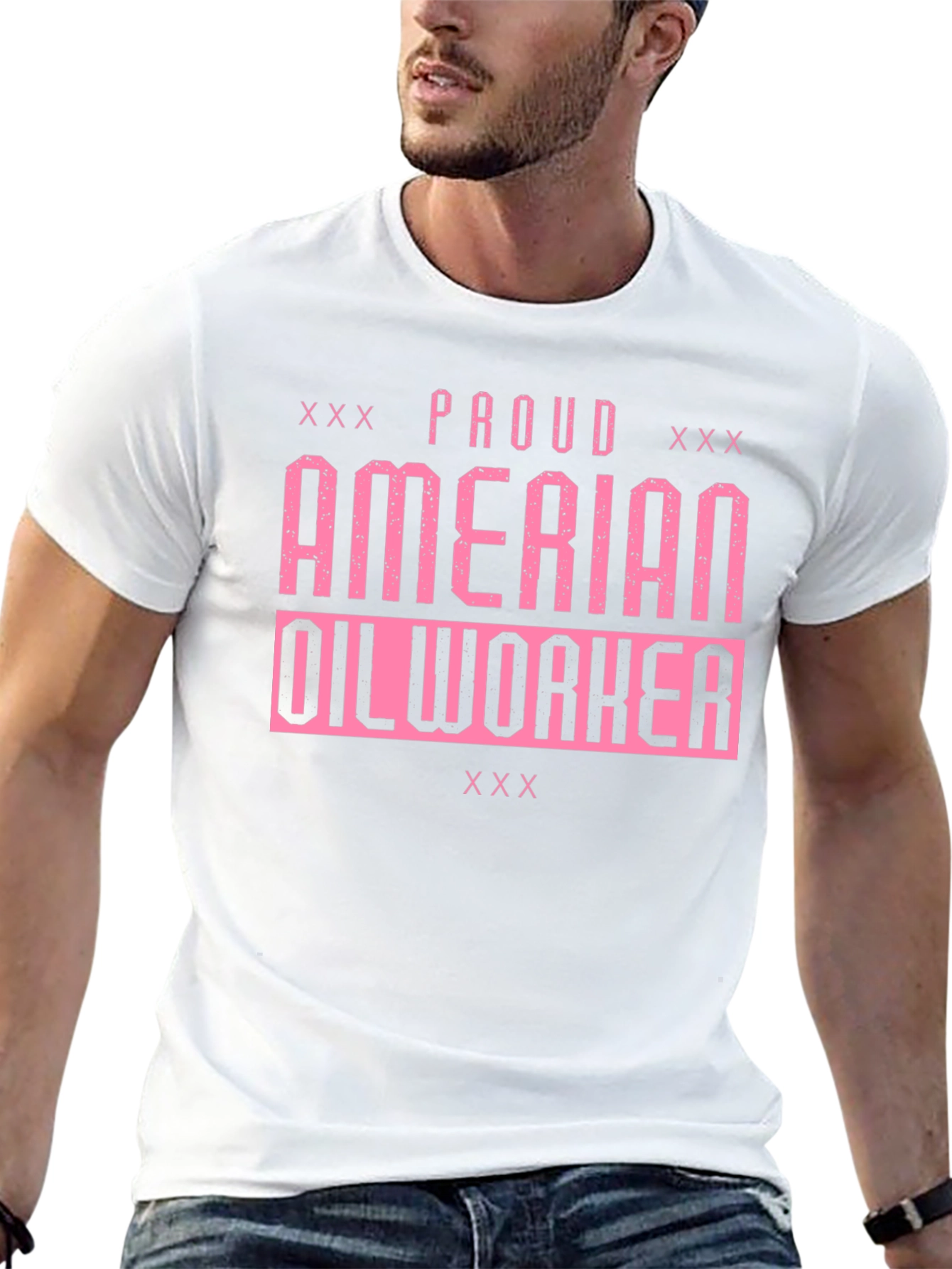 Proud American Oil Worker Graphic T-Shirt