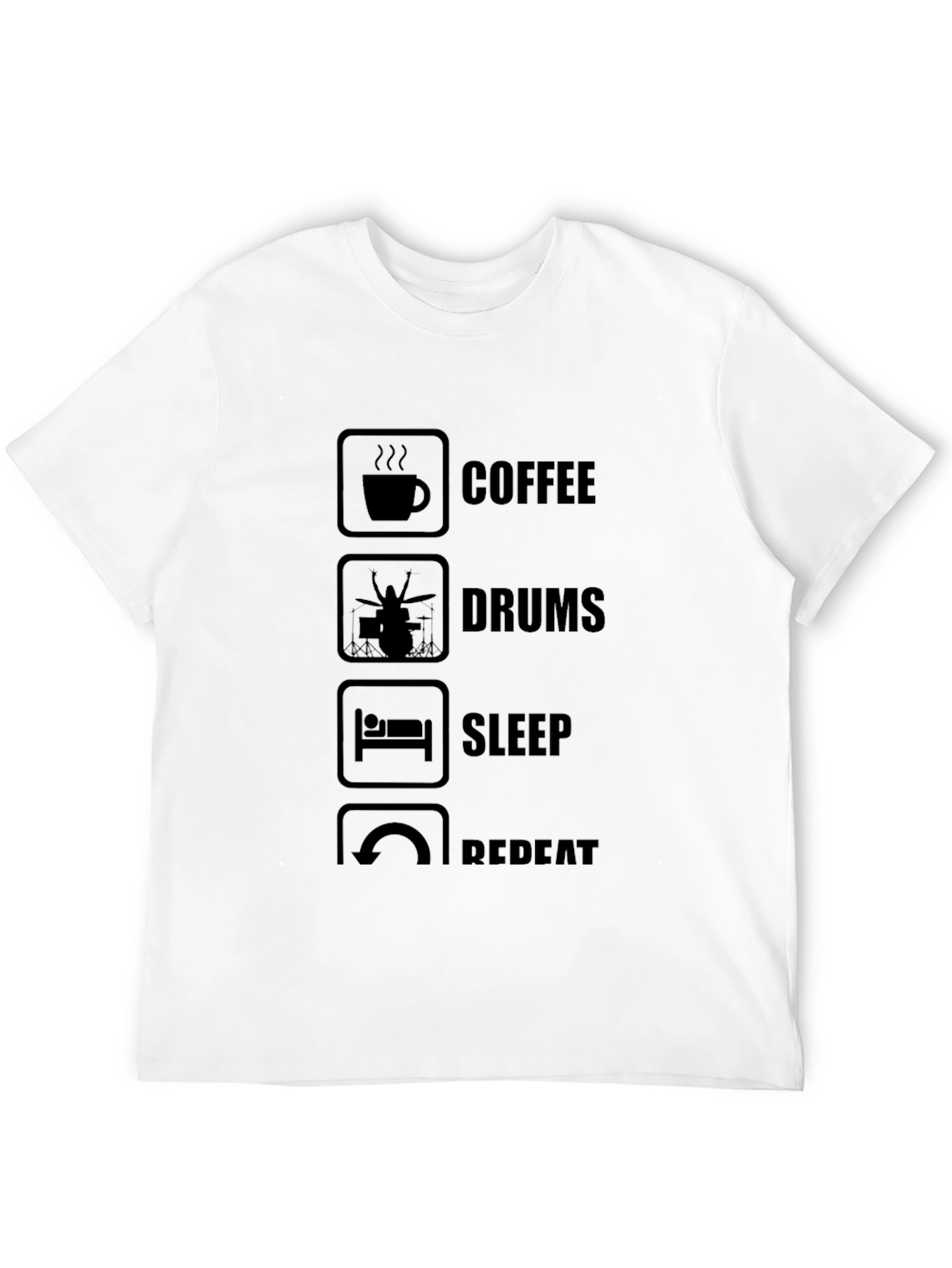 Coffee Drums Sleep Repeat Graphic Tee