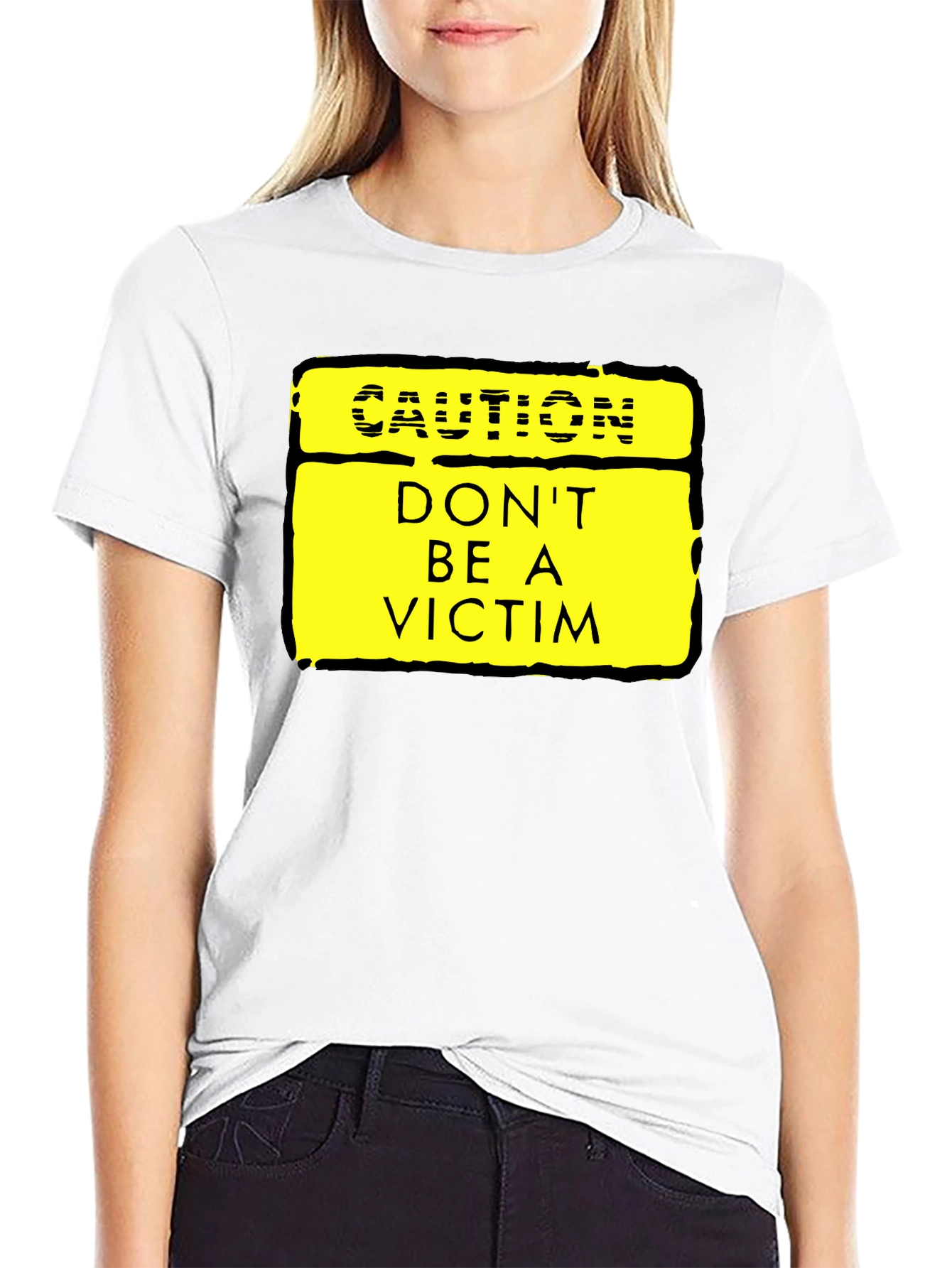 Caution - Dont Be A Victim Graphic T-Shirt
