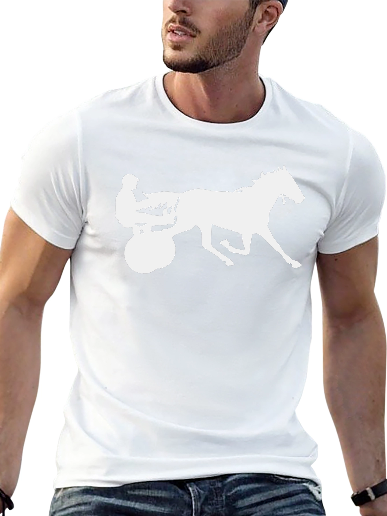 Horse Racing Silhouette Graphic Tee