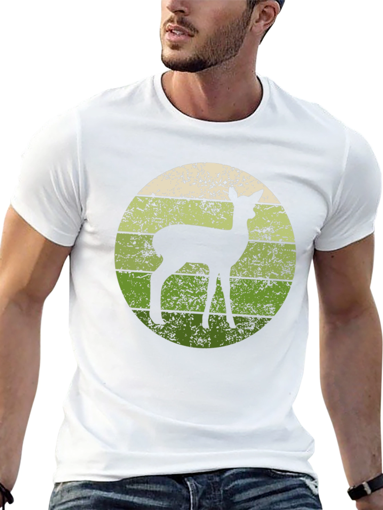 Retro Deer Graphic T-Shirt