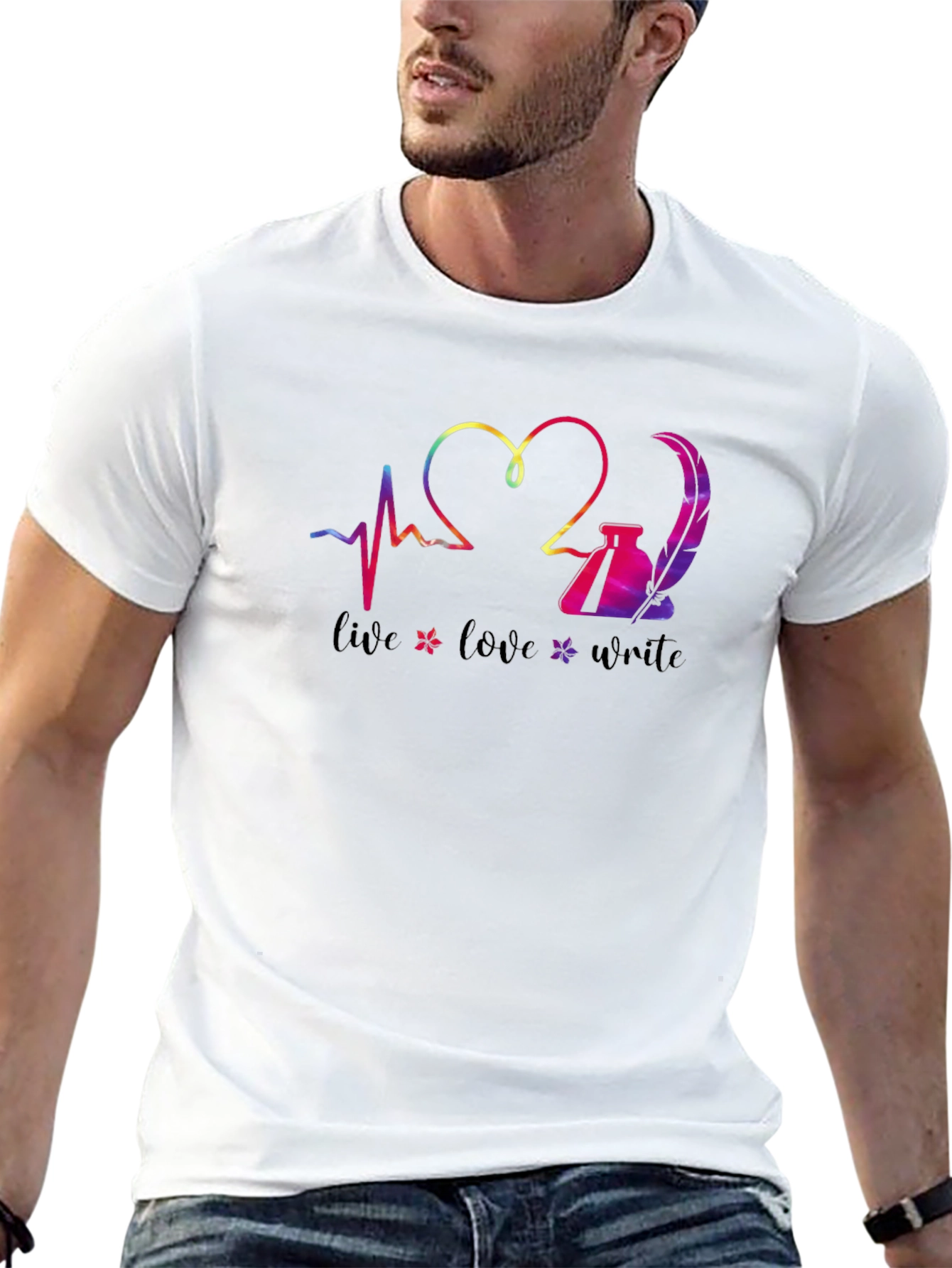 Live Love Write Graphic Tee - Black Unisex T-Shirt