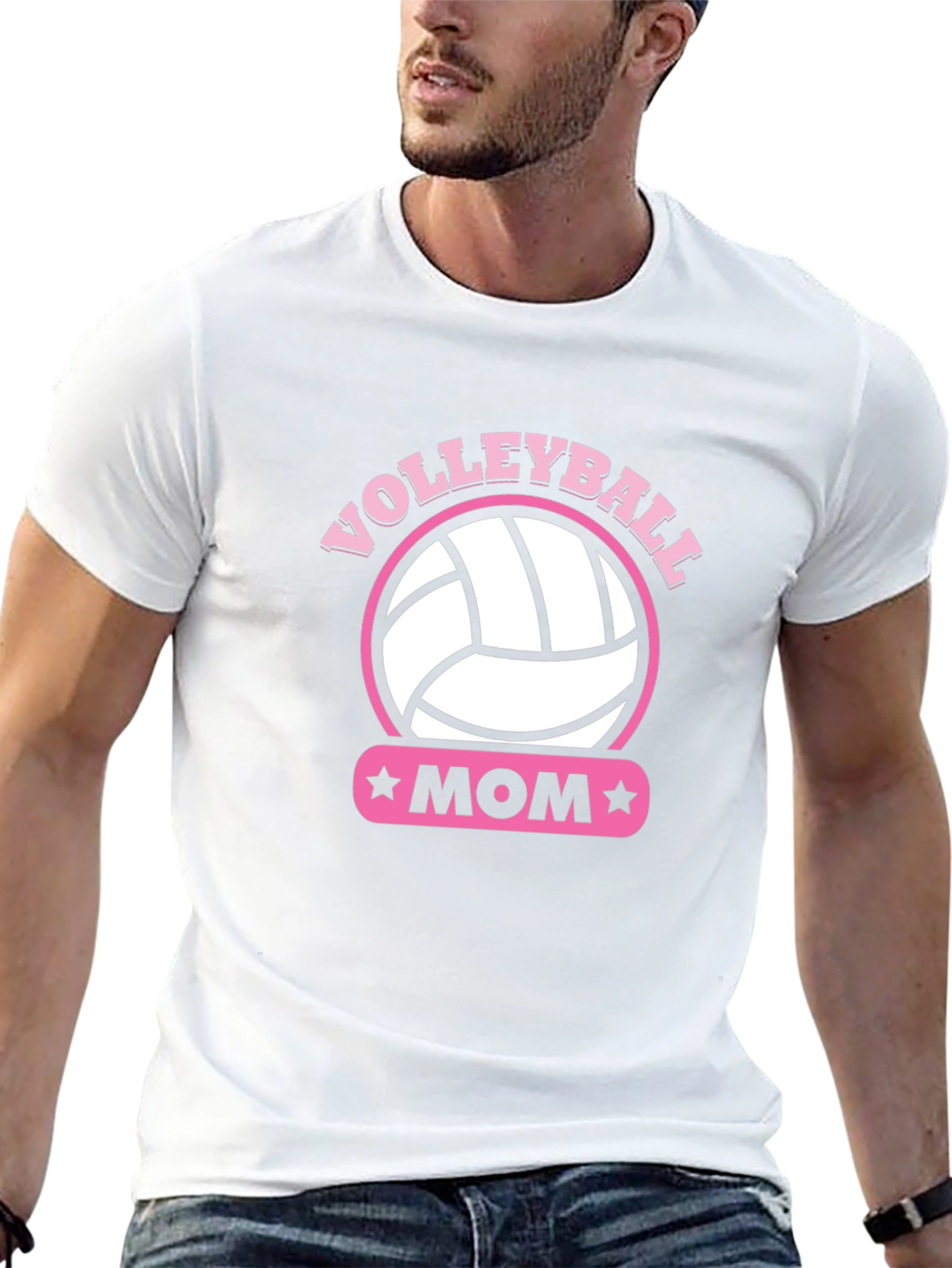 Volleyball Mom T-Shirt - Pink Graphic Tee