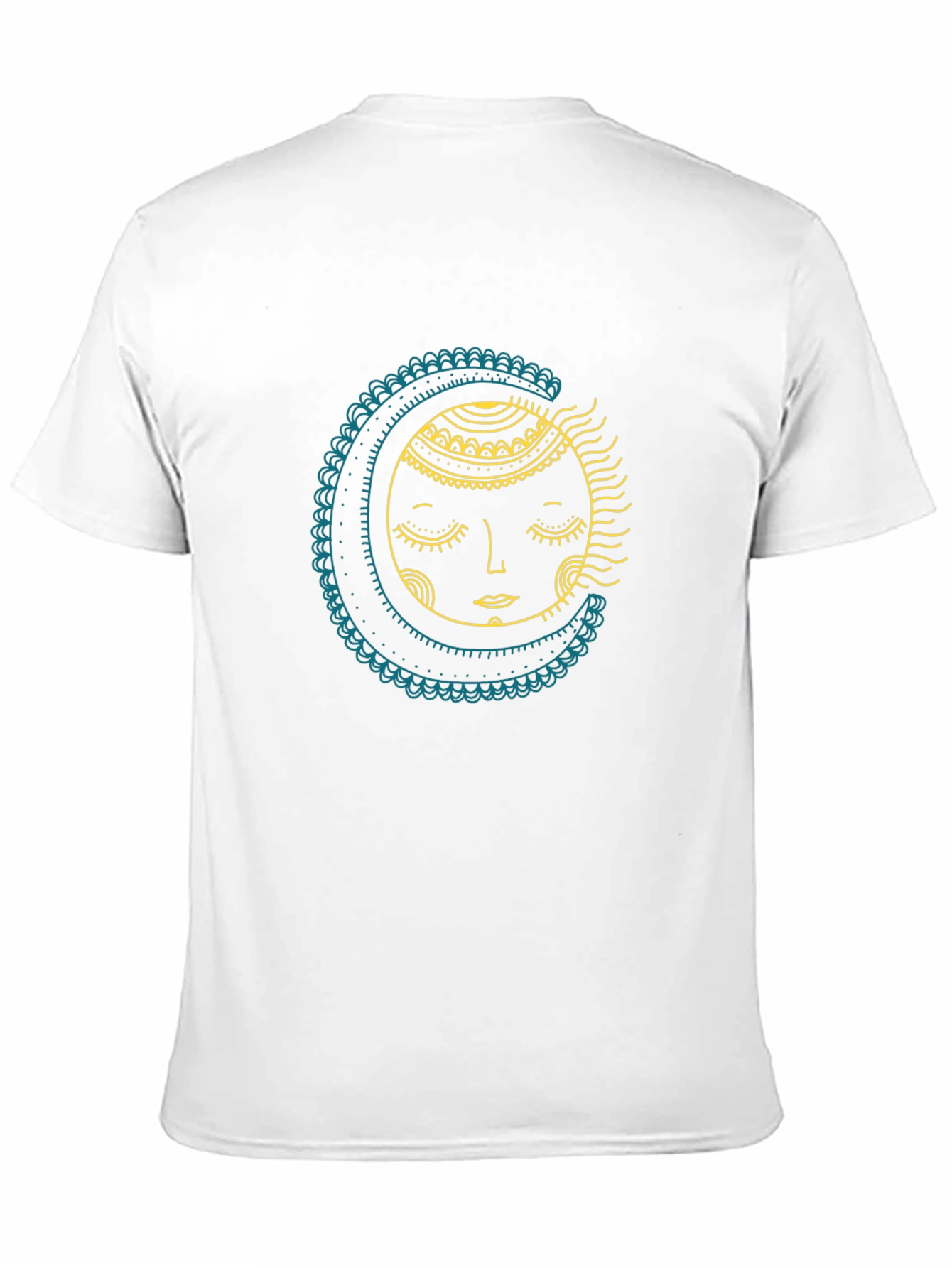 Celestial Sun & Moon Graphic Tee - Black