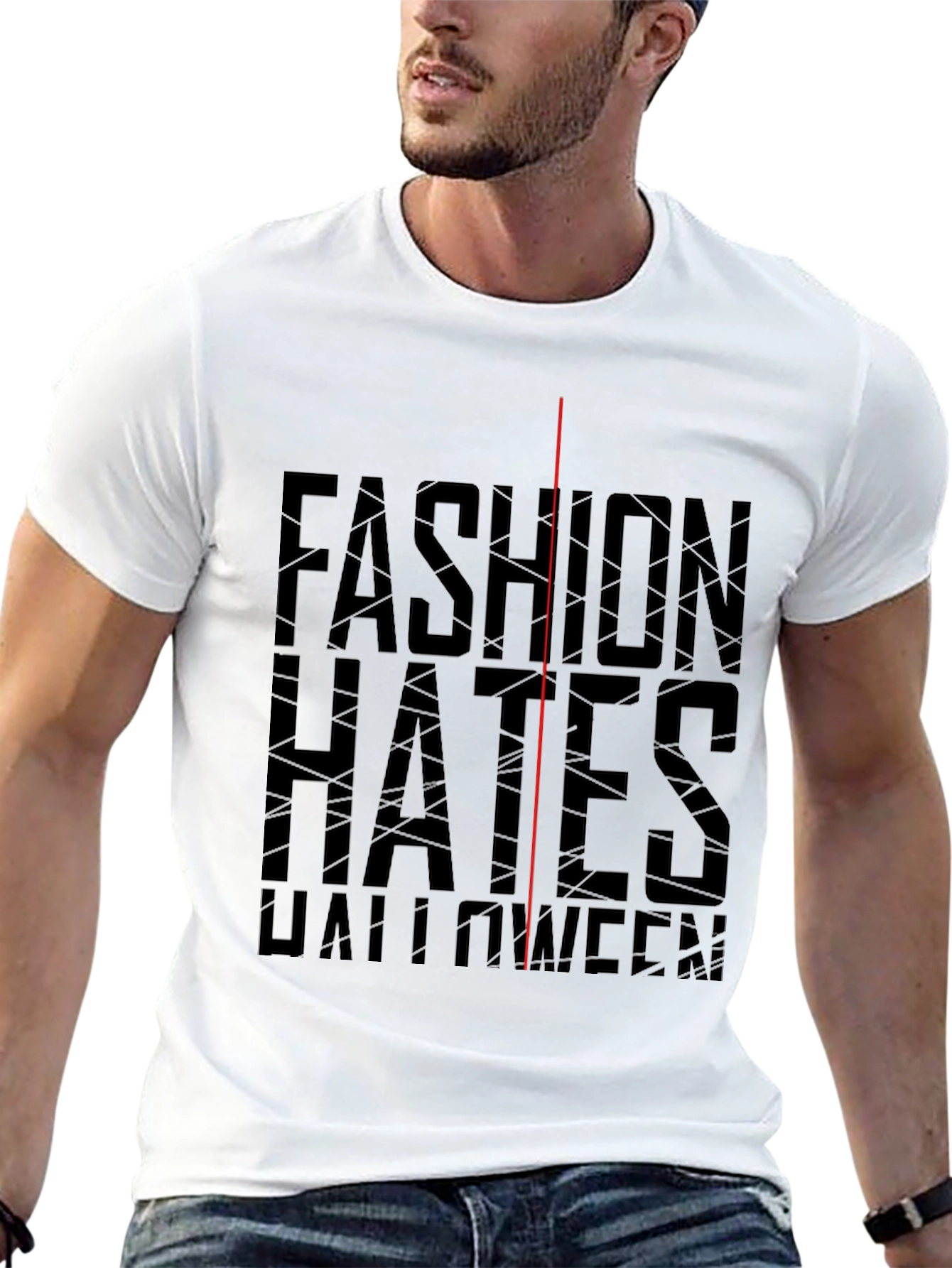 Fashion Hates Halloween Black Graphic Tee