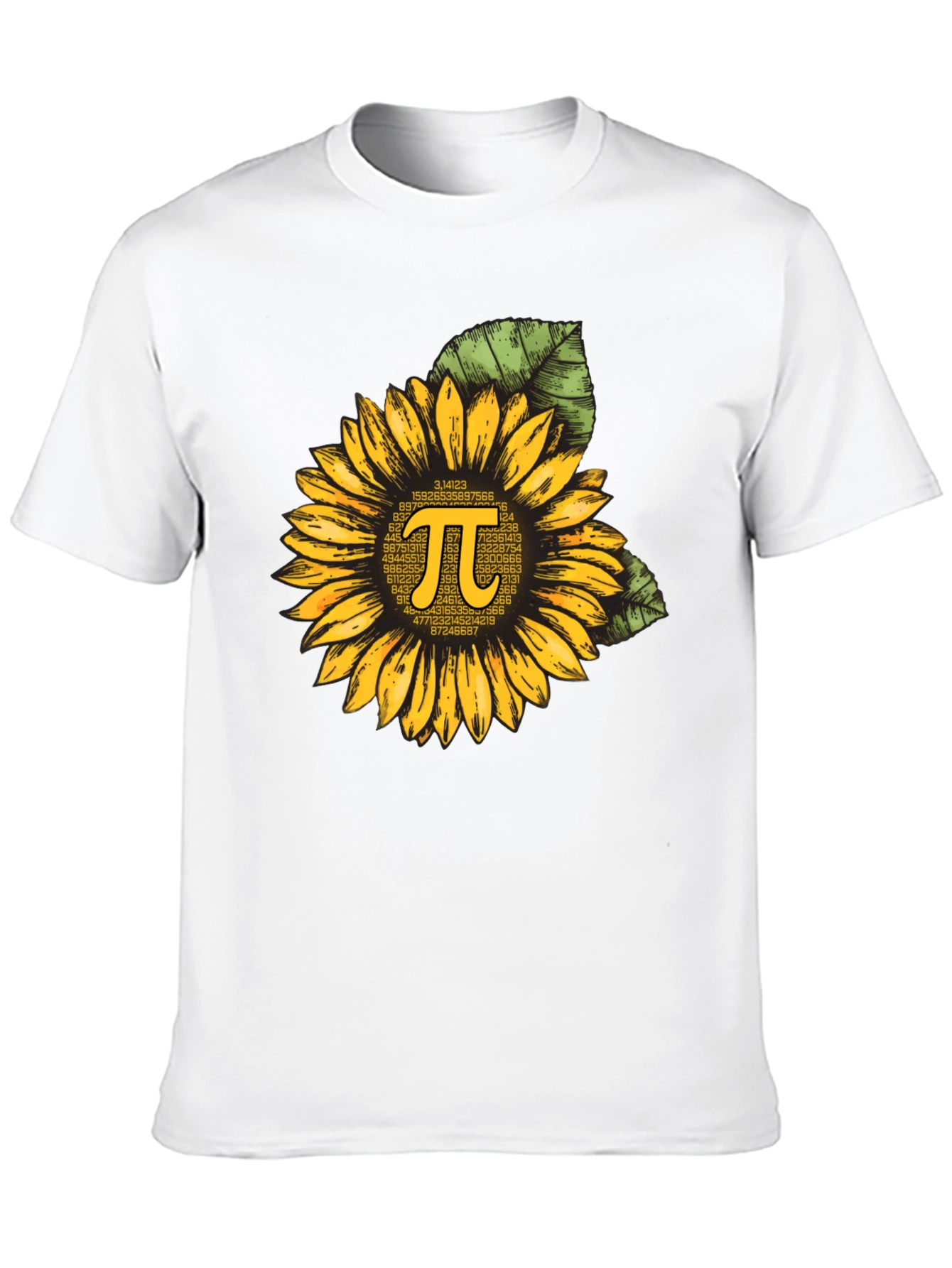 Pi Sunflower Graphic T-Shirt - Math Teacher Gift