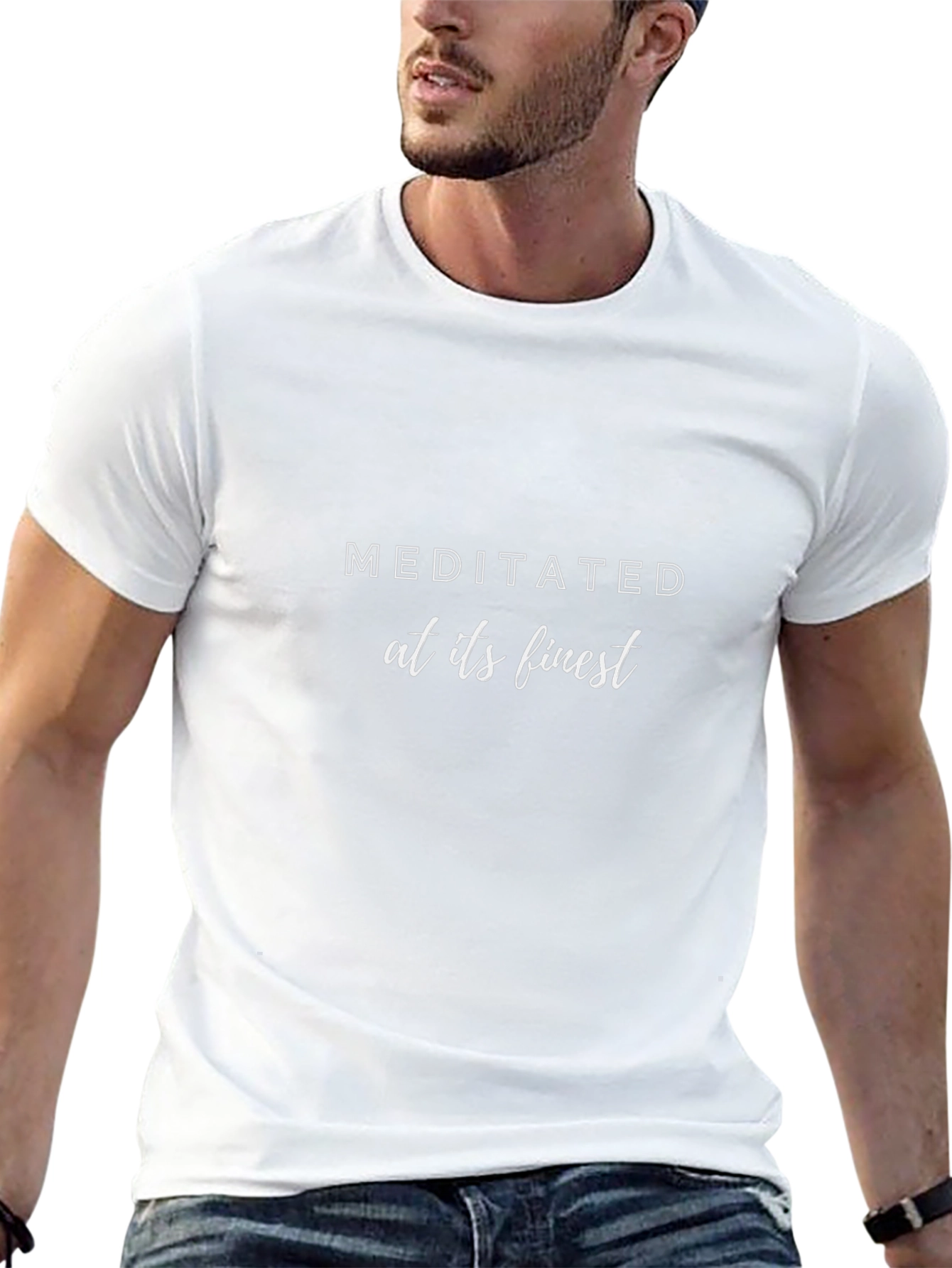 Meditated At Its Finest Black Graphic Tee