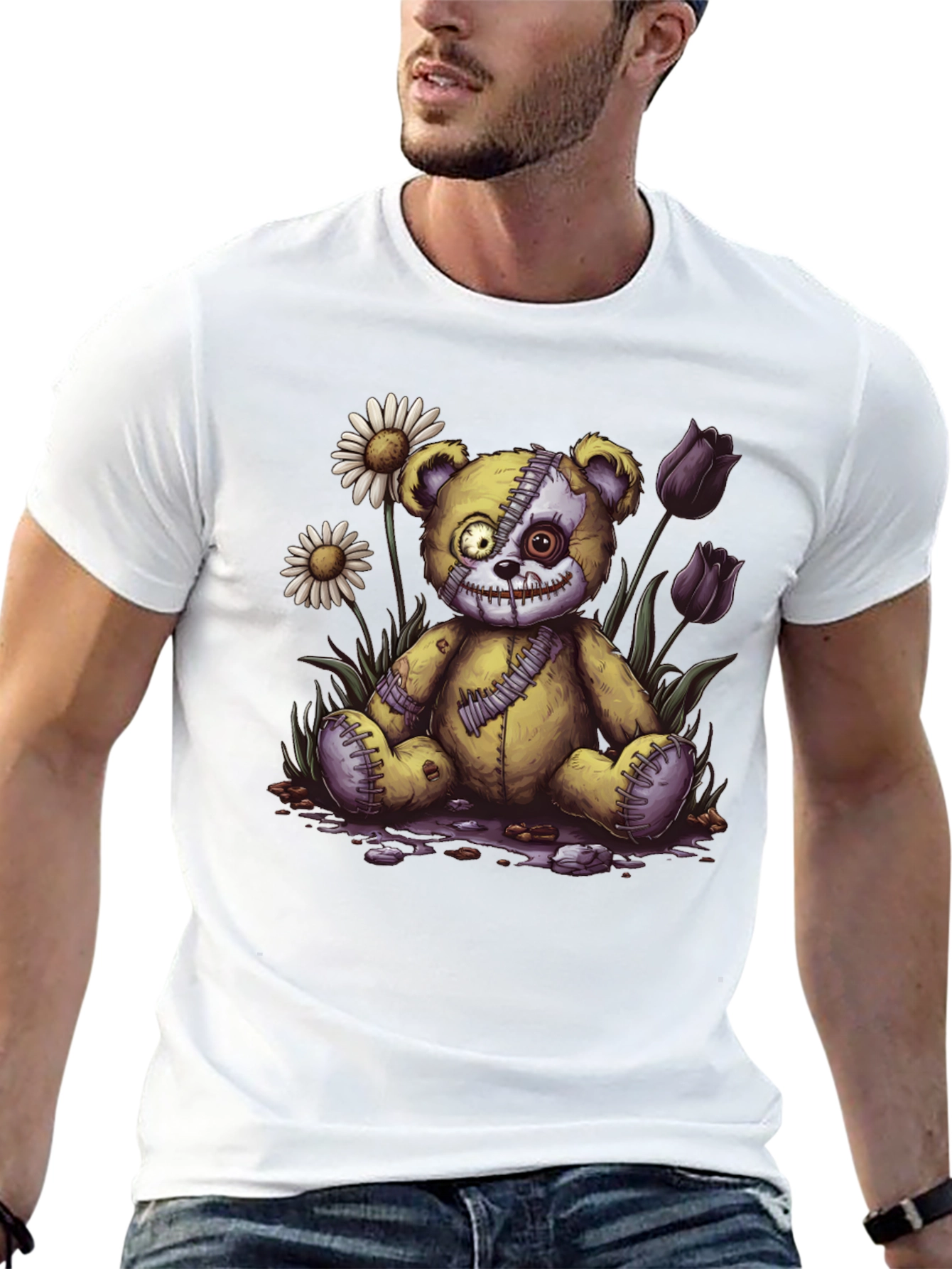 Creepy Cute Teddy Bear Graphic Tee